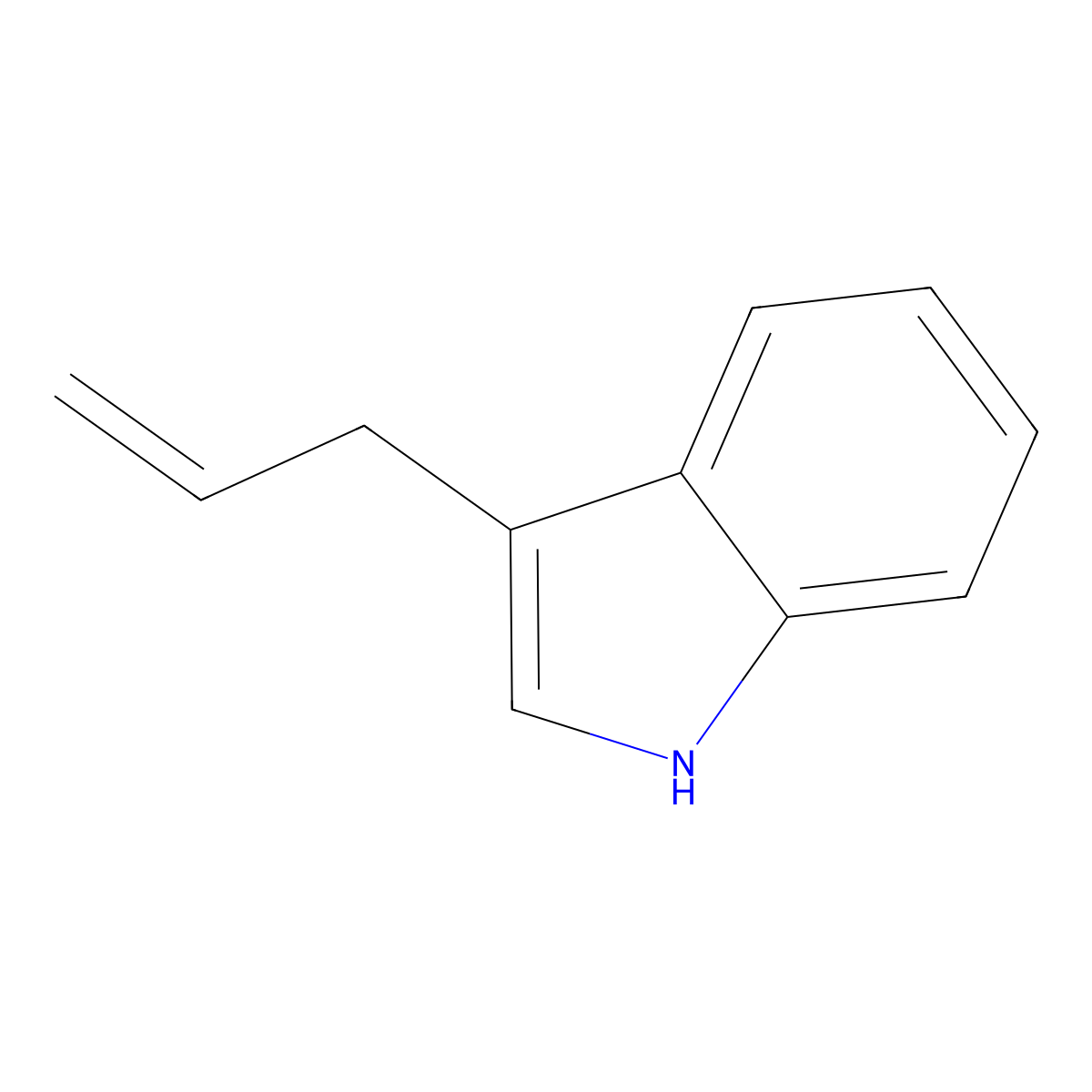 3-Allyl-1H-indole molecular structure, CAS 16886-09-2