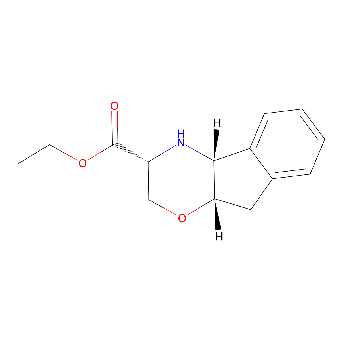 ethyl (3R,4aR,9aS)-2,3,4,4a,9,9a-hexahydroindeno[2,1-b][1,4]oxazine-3-carboxylate molecular structure, CAS 1688653-04-4