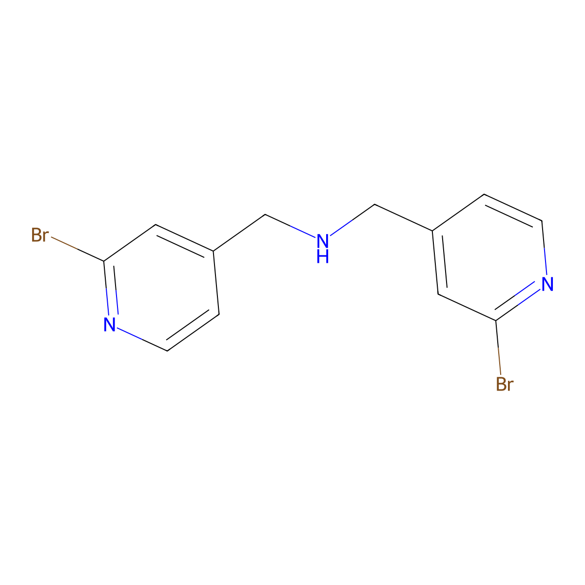 Bis((2-bromopyridin-4-yl)methyl)amine molecular structure, CAS 1688656-70-3