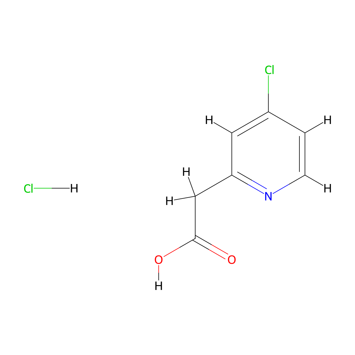 2-(4-Chloropyridin-2-yl)acetic acid hydrochloride molecular structure, CAS 1688656-71-4