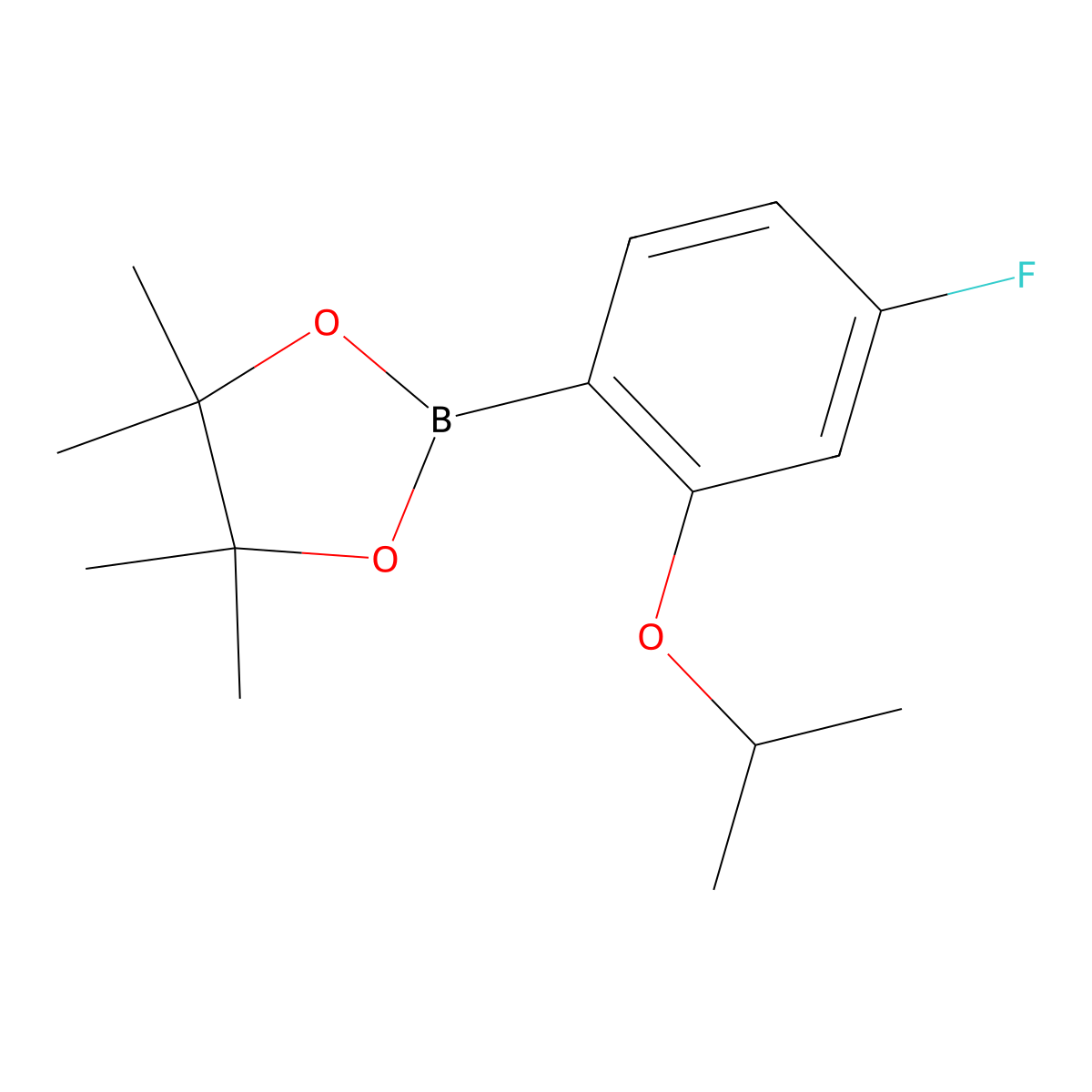 4-Fluoro-2-isopropoxyphenylboronic acid pinacol ester molecular structure, CAS 1688656-87-2