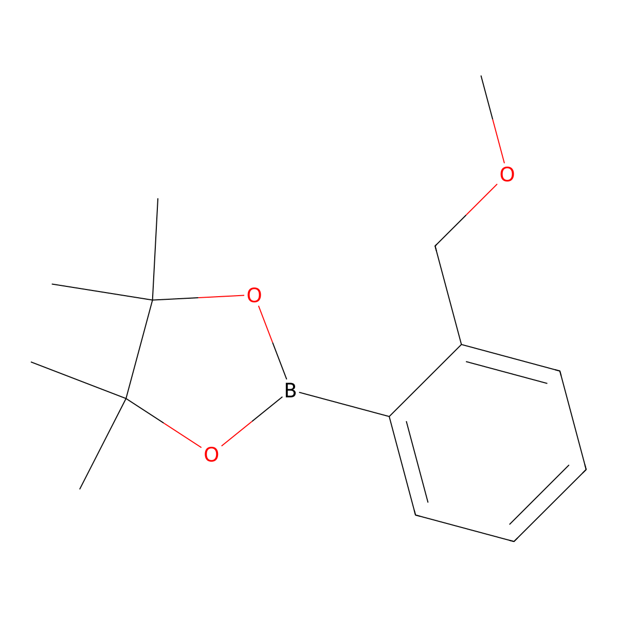 2-[2-(Methoxymethyl)phenyl]-4,4,5,5-tetramethyl-1,3,2-dioxaborolane molecular structure, CAS 1688661-75-7