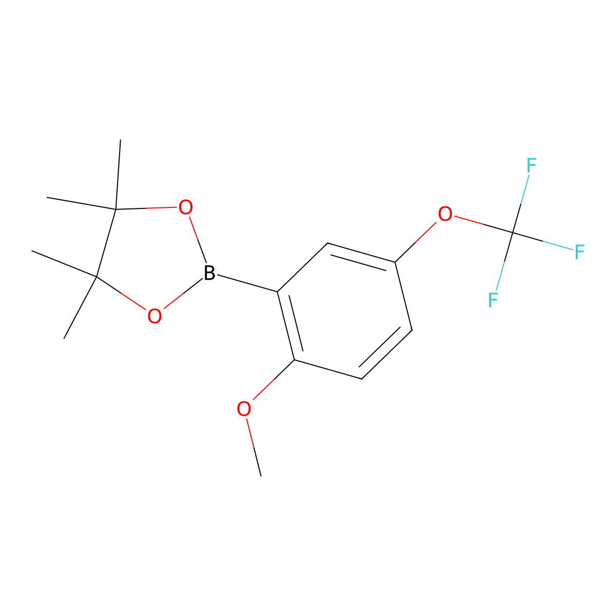 2-Methoxy-5-trifluoromethoxyphenylboronic acid pinacol ester molecular structure, CAS 1688666-59-2