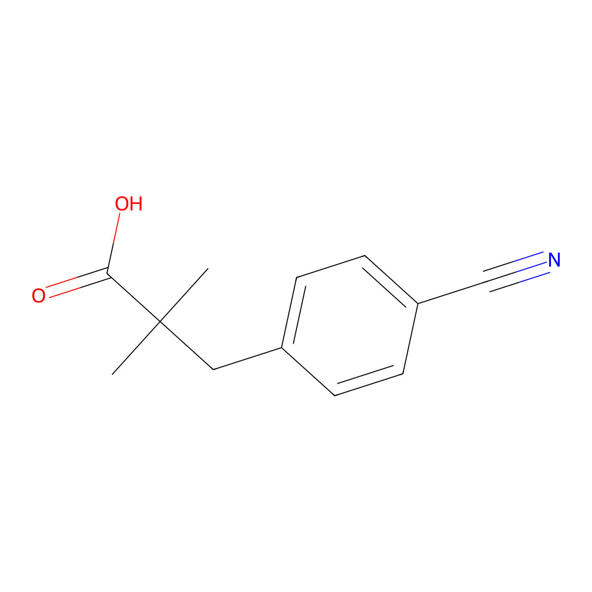 3-(4-Cyanophenyl)-2,2-dimethylpropanoic acid molecular structure, CAS 1688669-84-2