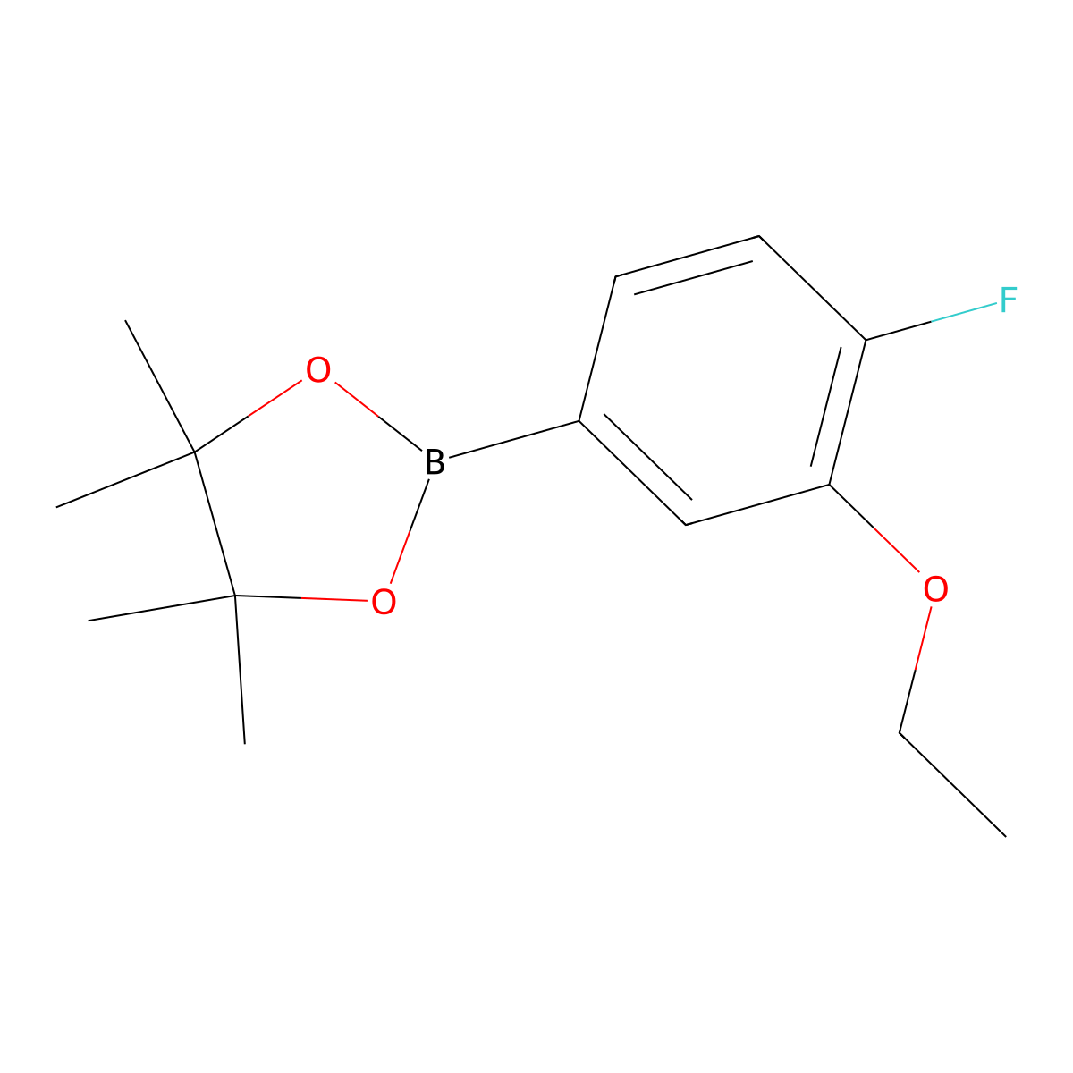 2-(3-Ethoxy-4-fluorophenyl)-4,4,5,5-tetramethyl-1,3,2-dioxaborolane molecular structure, CAS 1688673-02-0