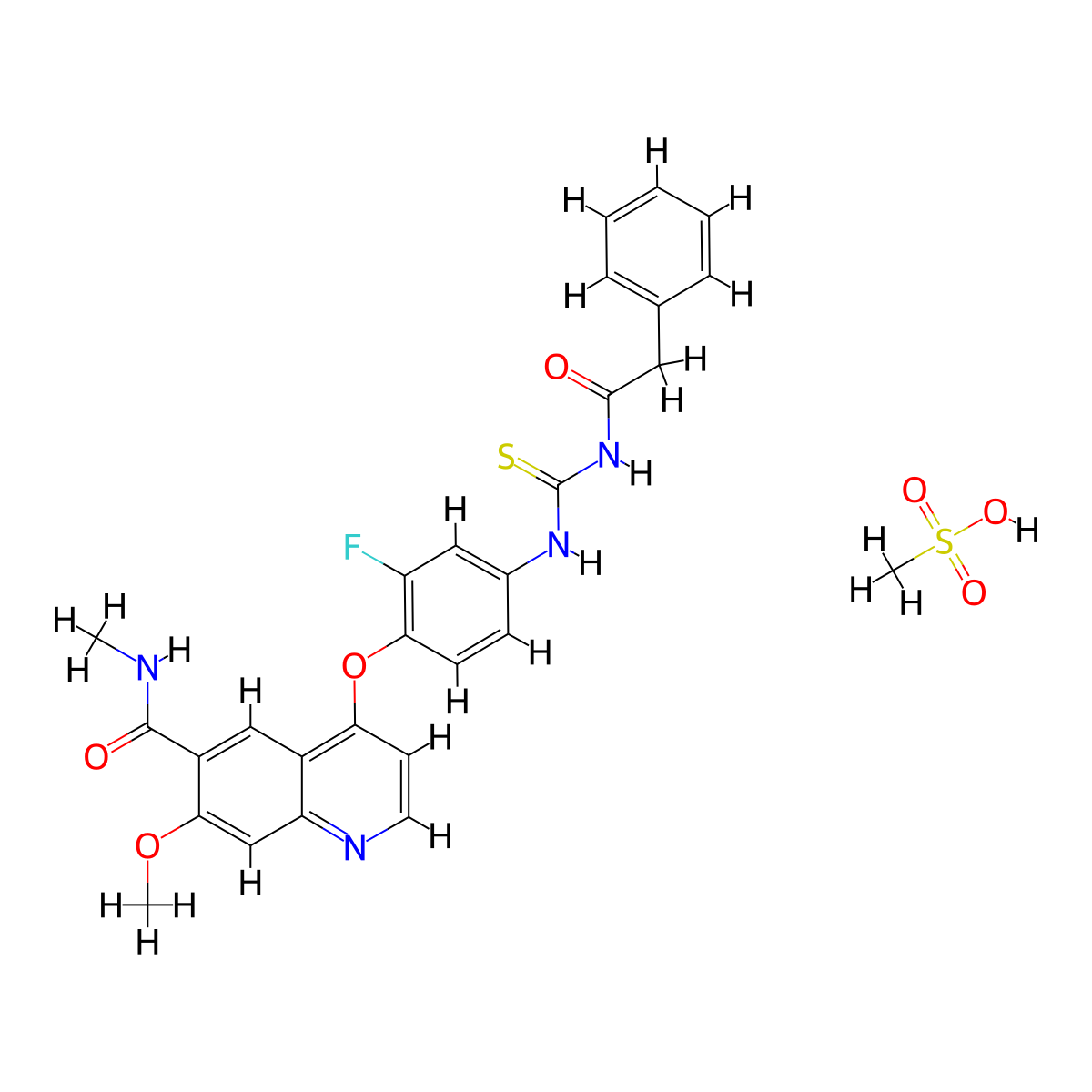 TAS-115 mesylate molecular structure, CAS 1688673-09-7