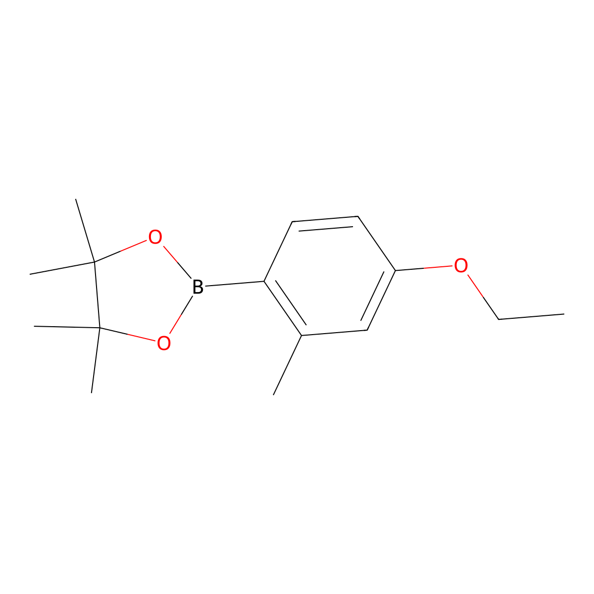 2-(4-Ethoxy-2-methylphenyl)-4,4,5,5-tetramethyl-1,3,2-dioxaborolane molecular structure, CAS 1688679-44-8