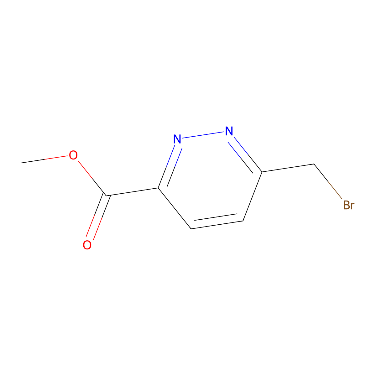 Methyl 6-(bromomethyl)pyridazine-3-carboxylate molecular structure, CAS 1688685-38-2