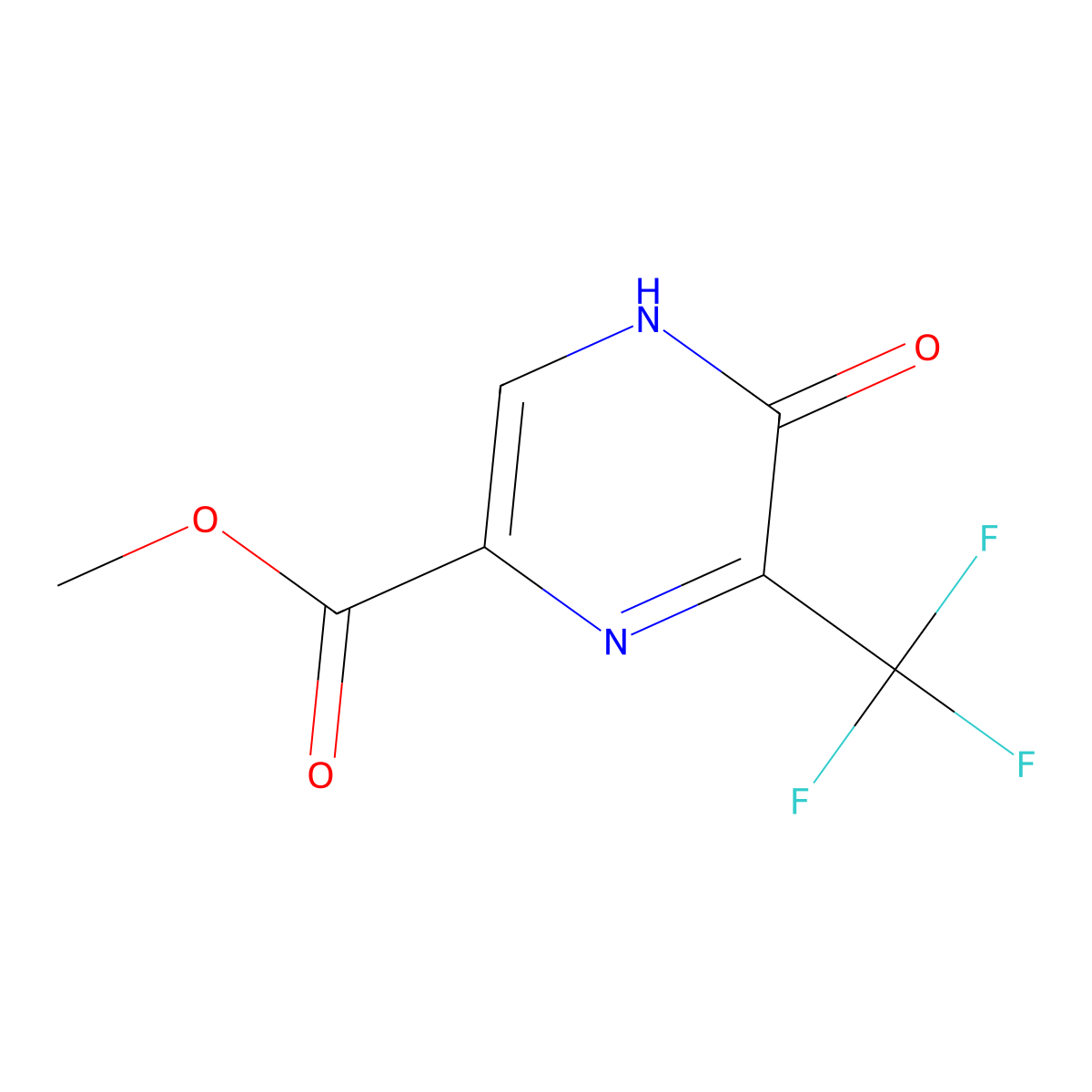 Methyl 5-oxo-6-(trifluoromethyl)-4,5-dihydropyrazine-2-carboxylate molecular structure, CAS 1688685-60-0