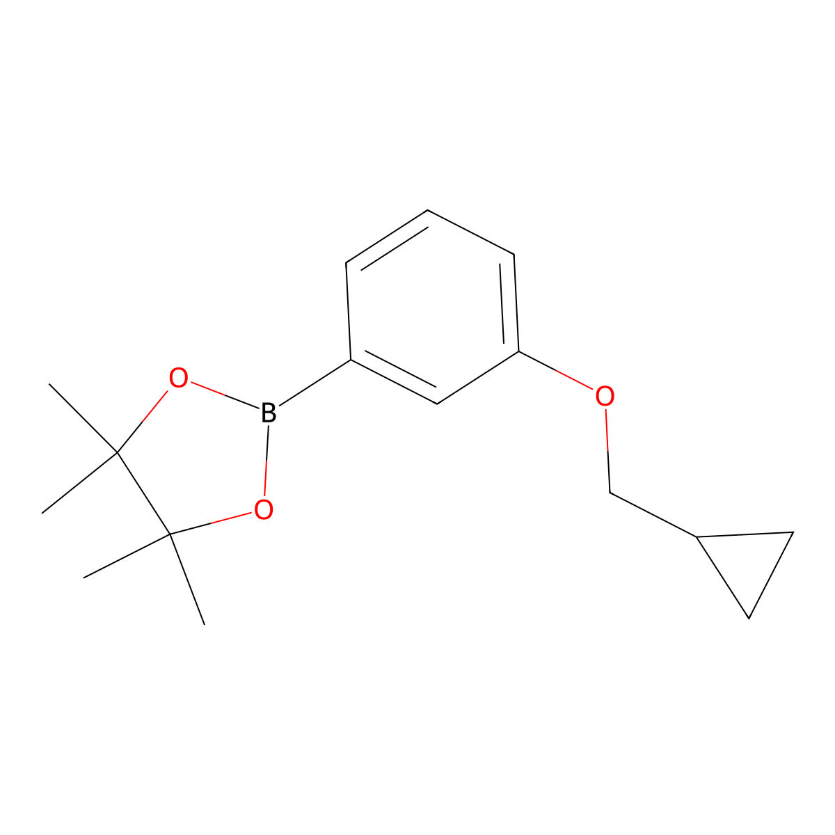 2-(3-(Cyclopropylmethoxy)phenyl)-4,4,5,5-tetramethyl-1,3,2-dioxaborolane molecular structure, CAS 1688695-62-6