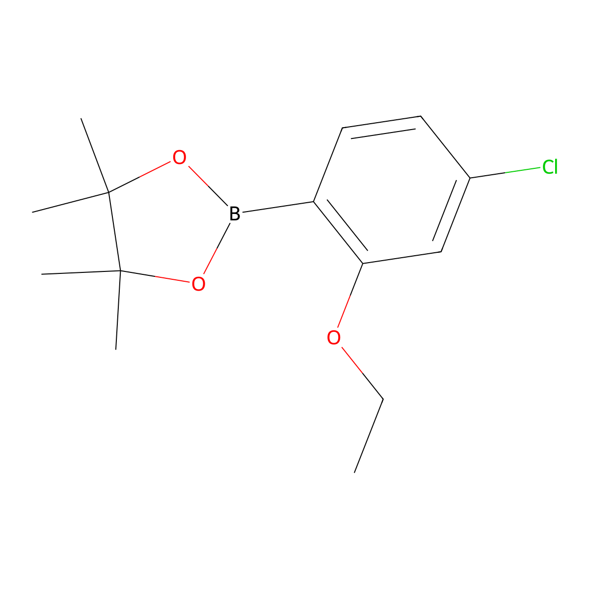 2-(4-Chloro-2-ethoxyphenyl)-4,4,5,5-tetramethyl-1,3,2-dioxaborolane molecular structure, CAS 1688702-06-8