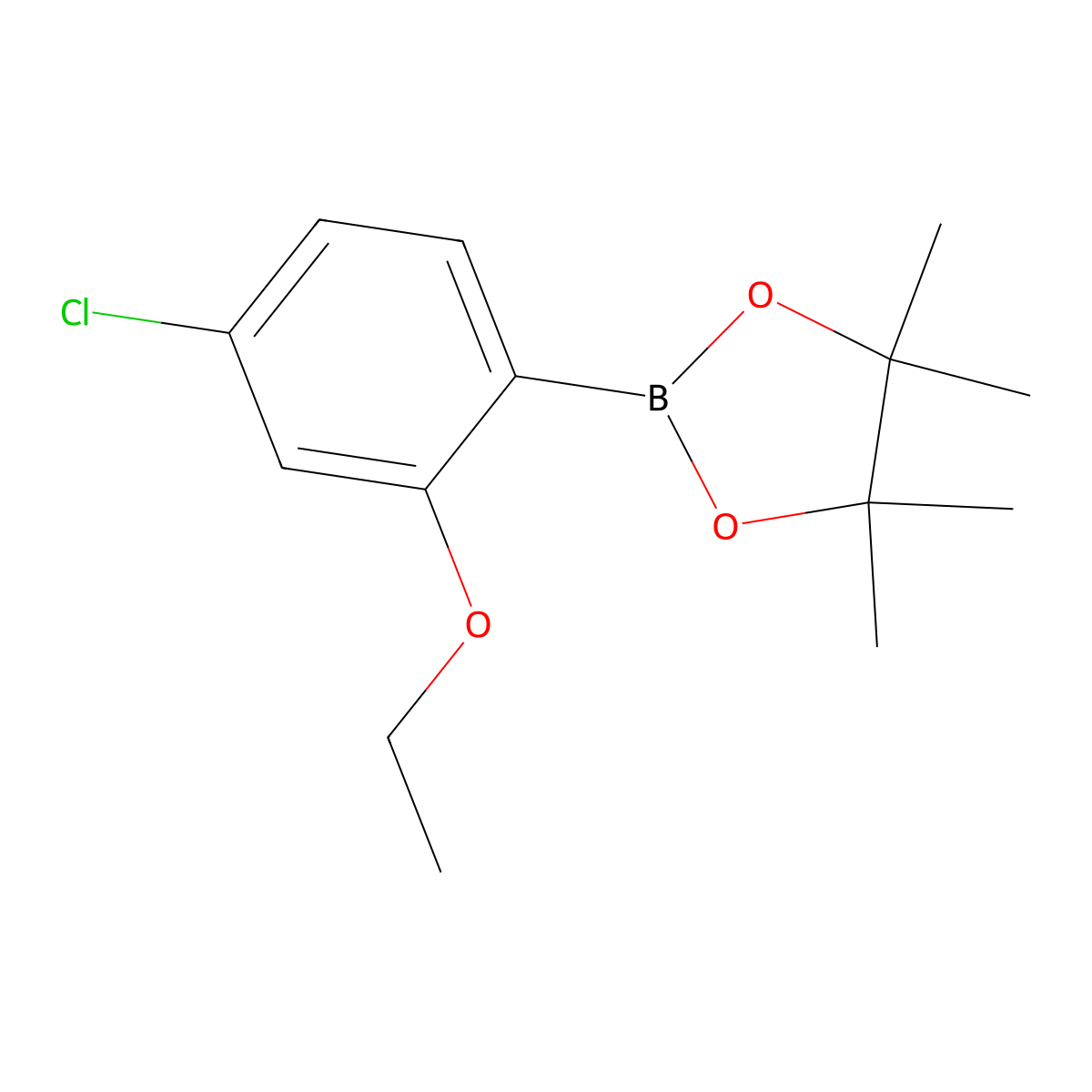 2-(4-Chloro-2-ethoxyphenyl)-4,4,5,5-tetramethyl-1,3,2-dioxaborolane molecular structure, CAS 1688702-06-8