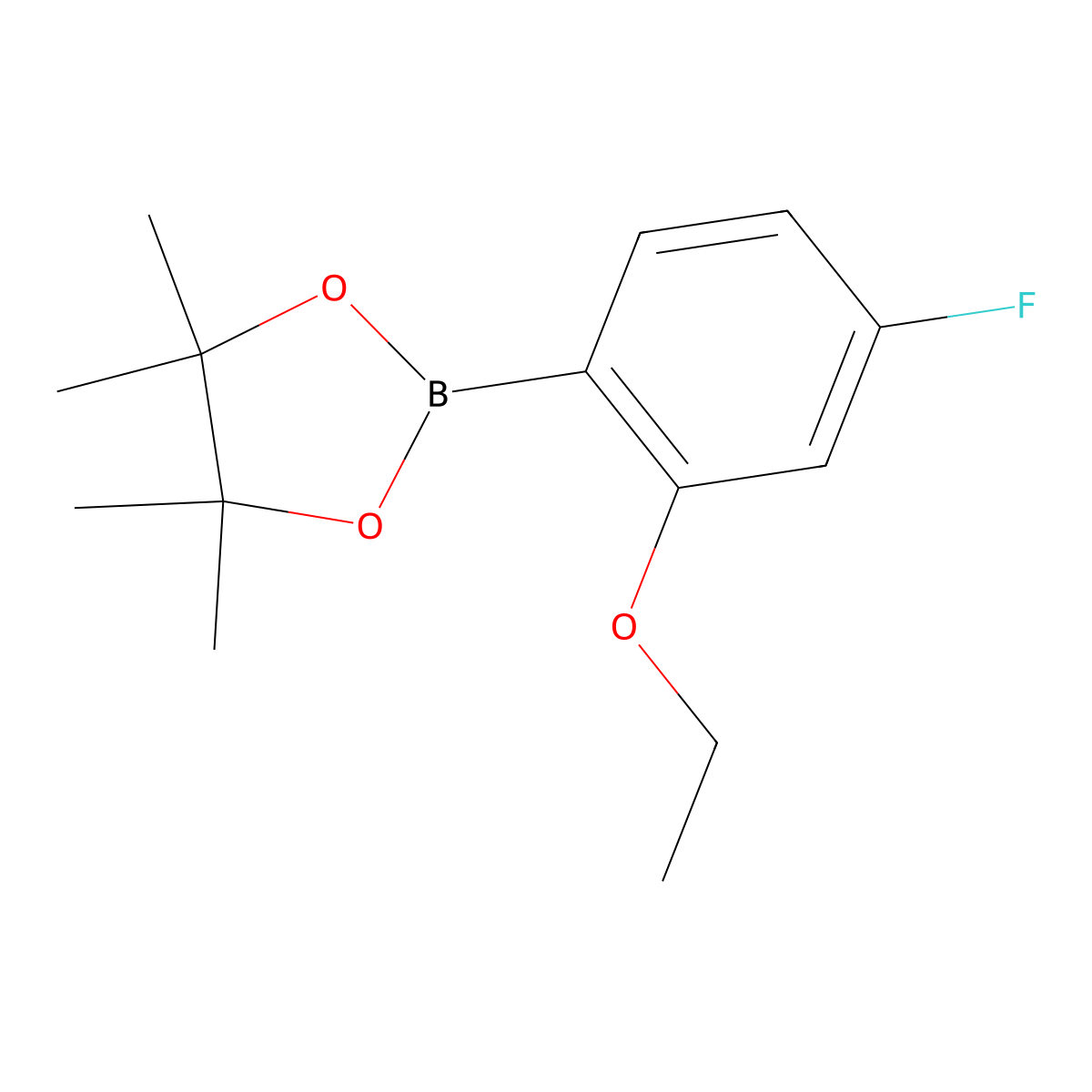 2-(2-Ethoxy-4-fluorophenyl)-4,4,5,5-tetramethyl-1,3,2-dioxaborolane molecular structure, CAS 1688702-57-9