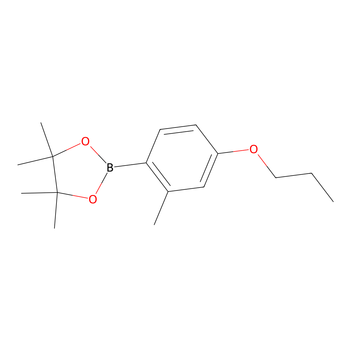 4-Propoxy-2-methylphenylboronic acid, pinacol ester molecular structure, CAS 1688702-80-8