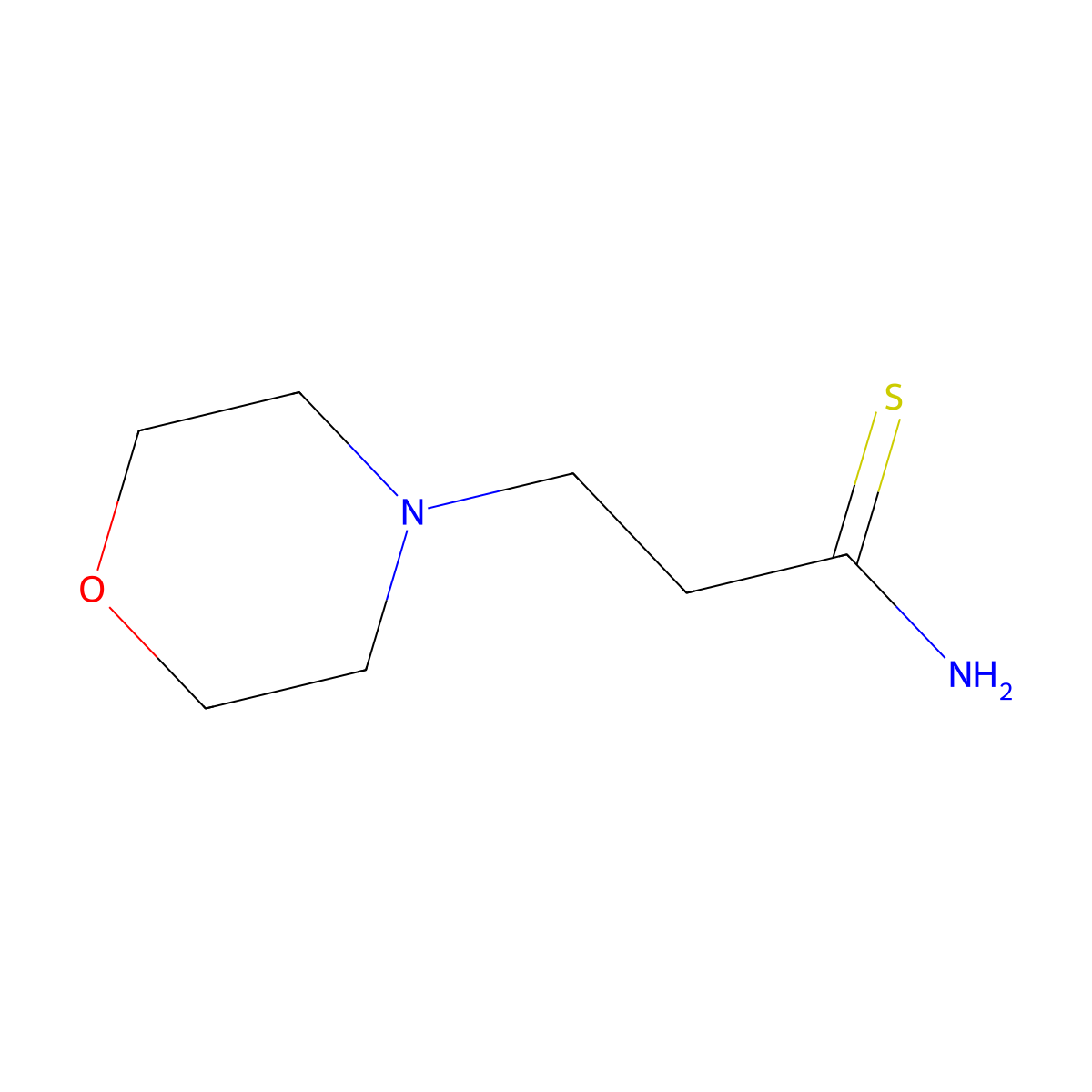 3-(Morpholin-4-yl)propanethioamide molecular structure, CAS 16888-44-1