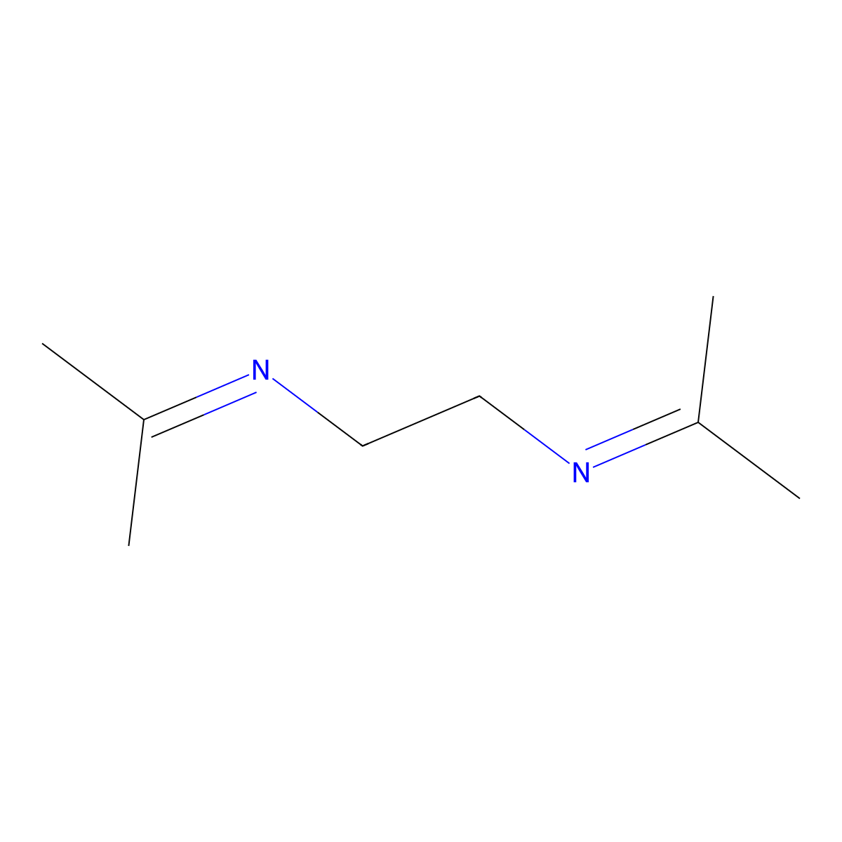 1,2-Ethanediamine, N1,N2-bis(1-methylethylidene)- molecular structure, CAS 16888-75-8