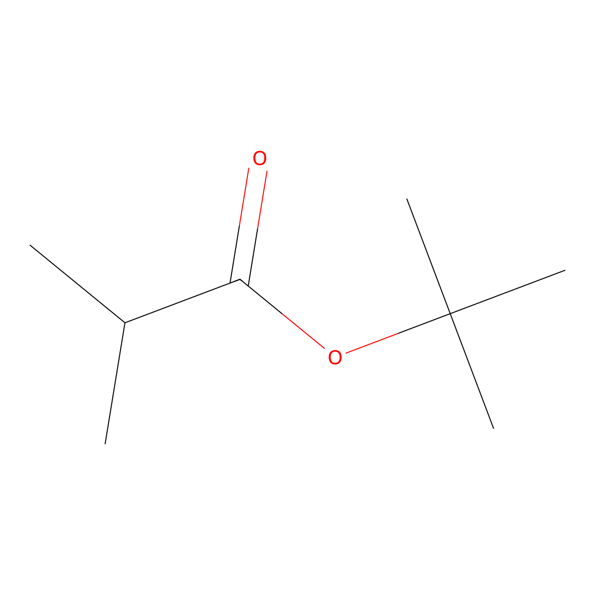 Tert-butyl 2-methylpropanoate molecular structure, CAS 16889-72-8