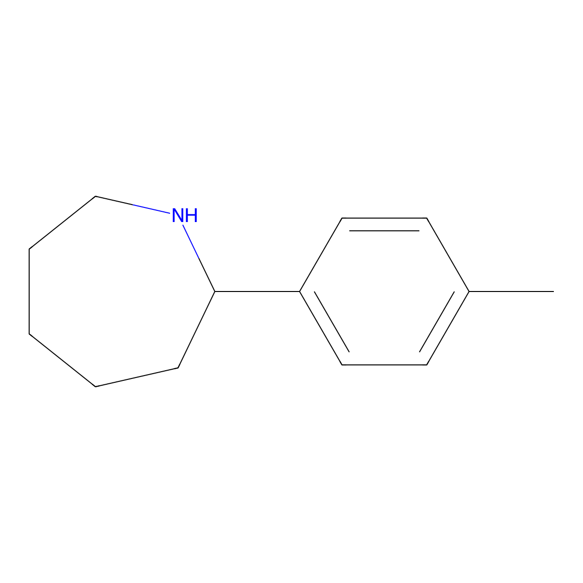 2-(4-Methylphenyl)azepane molecular structure, CAS 168890-45-7