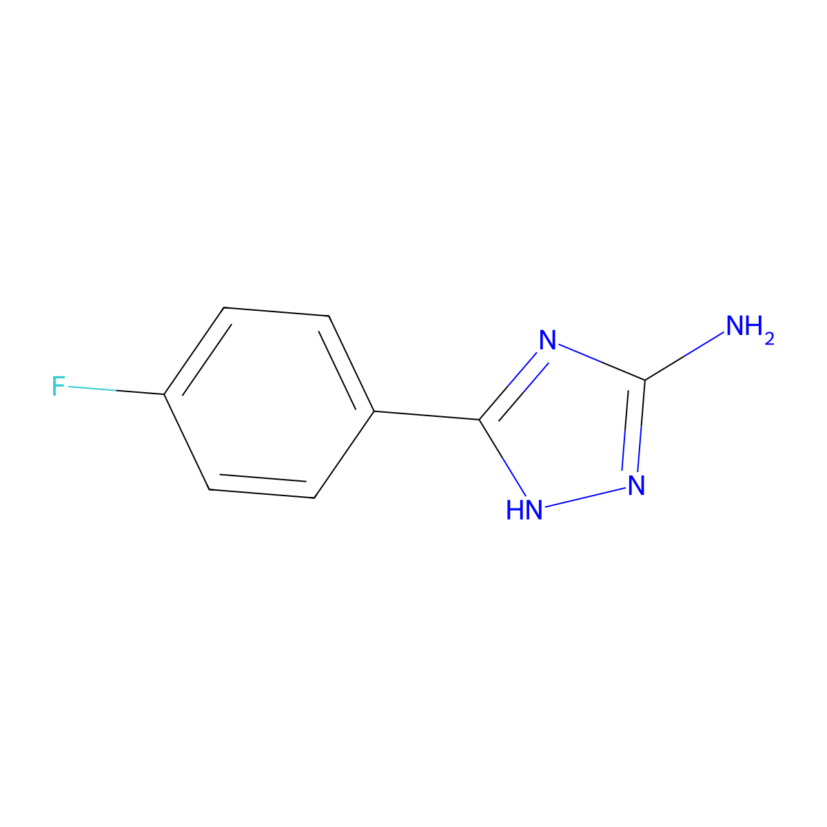 5-(4-fluorophenyl)-4H-1,2,4-triazol-3-amine molecular structure, CAS 168893-35-4