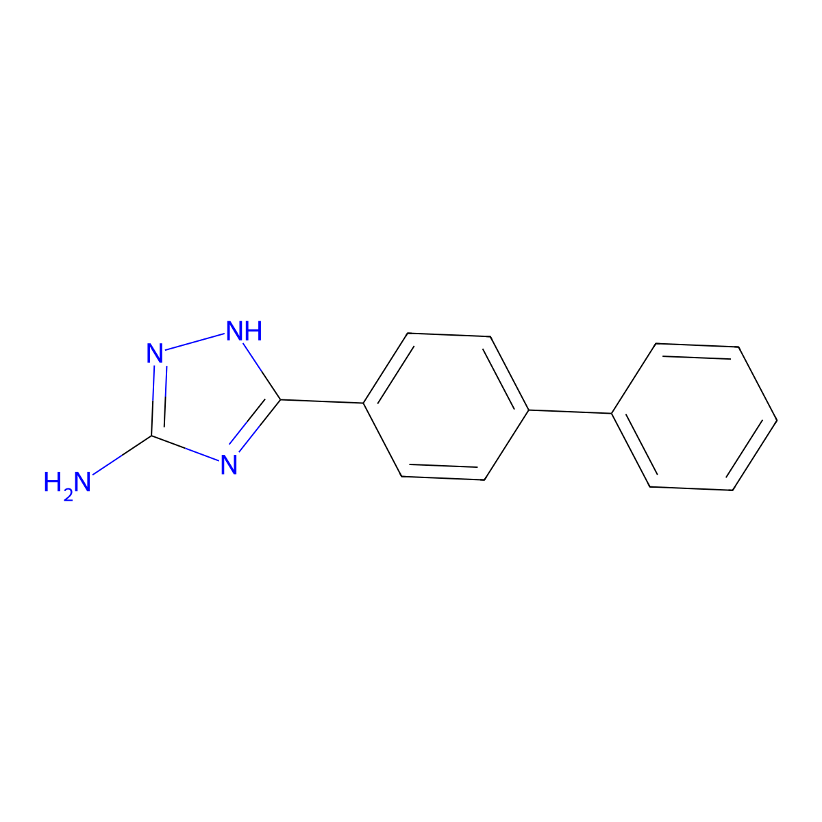 5-(4-phenylphenyl)-1H-1,2,4-triazol-3-amine molecular structure, CAS 168893-47-8