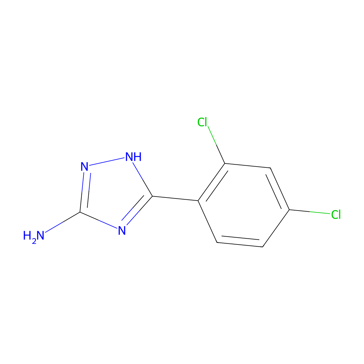 5-(2,4-dichlorophenyl)-4H-1,2,4-triazol-3-amine molecular structure, CAS 168893-49-0