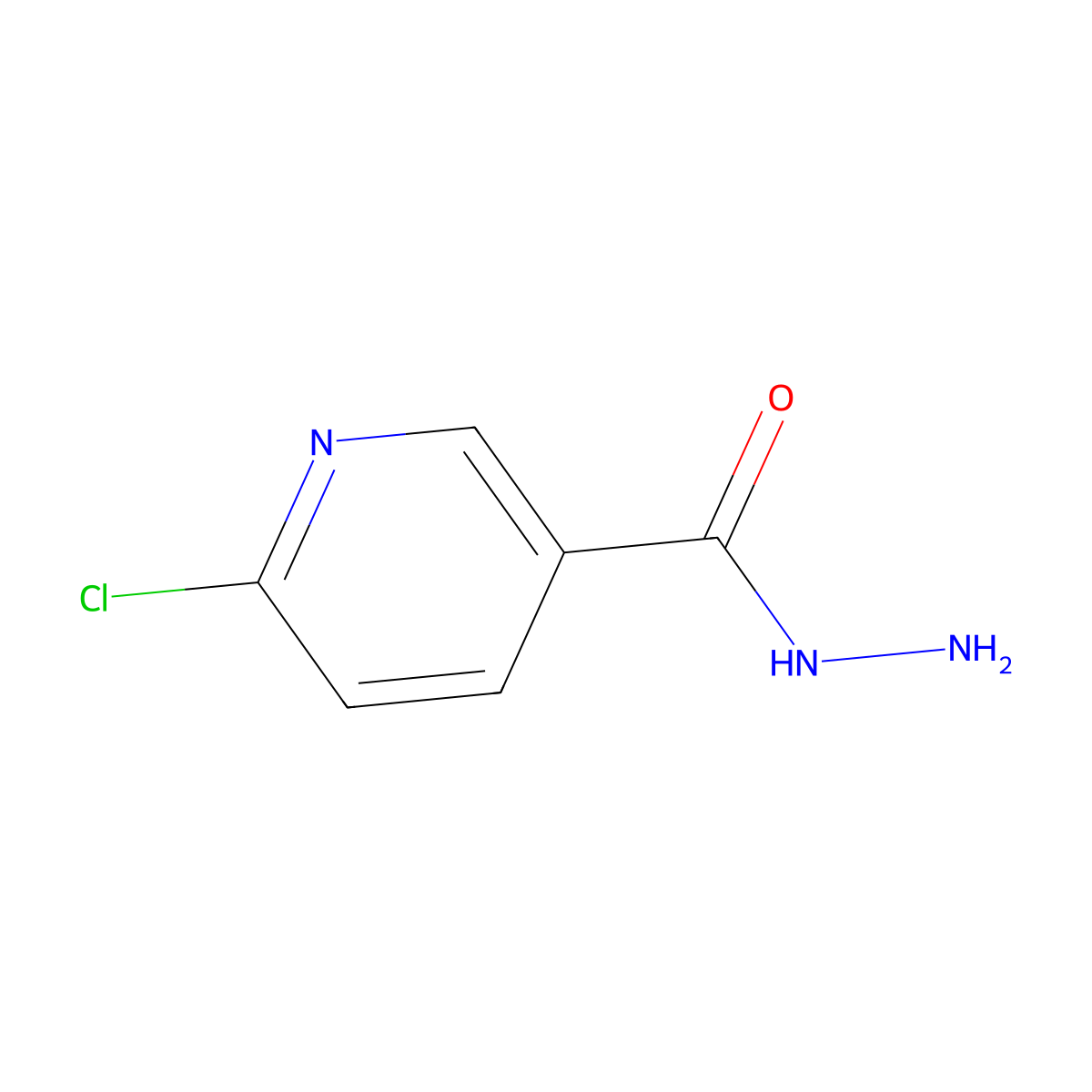 6-Chloropyridine-3-carbohydrazide molecular structure, CAS 168893-66-1