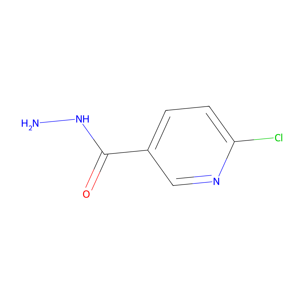 6-Chloropyridine-3-carbohydrazide molecular structure, CAS 168893-66-1