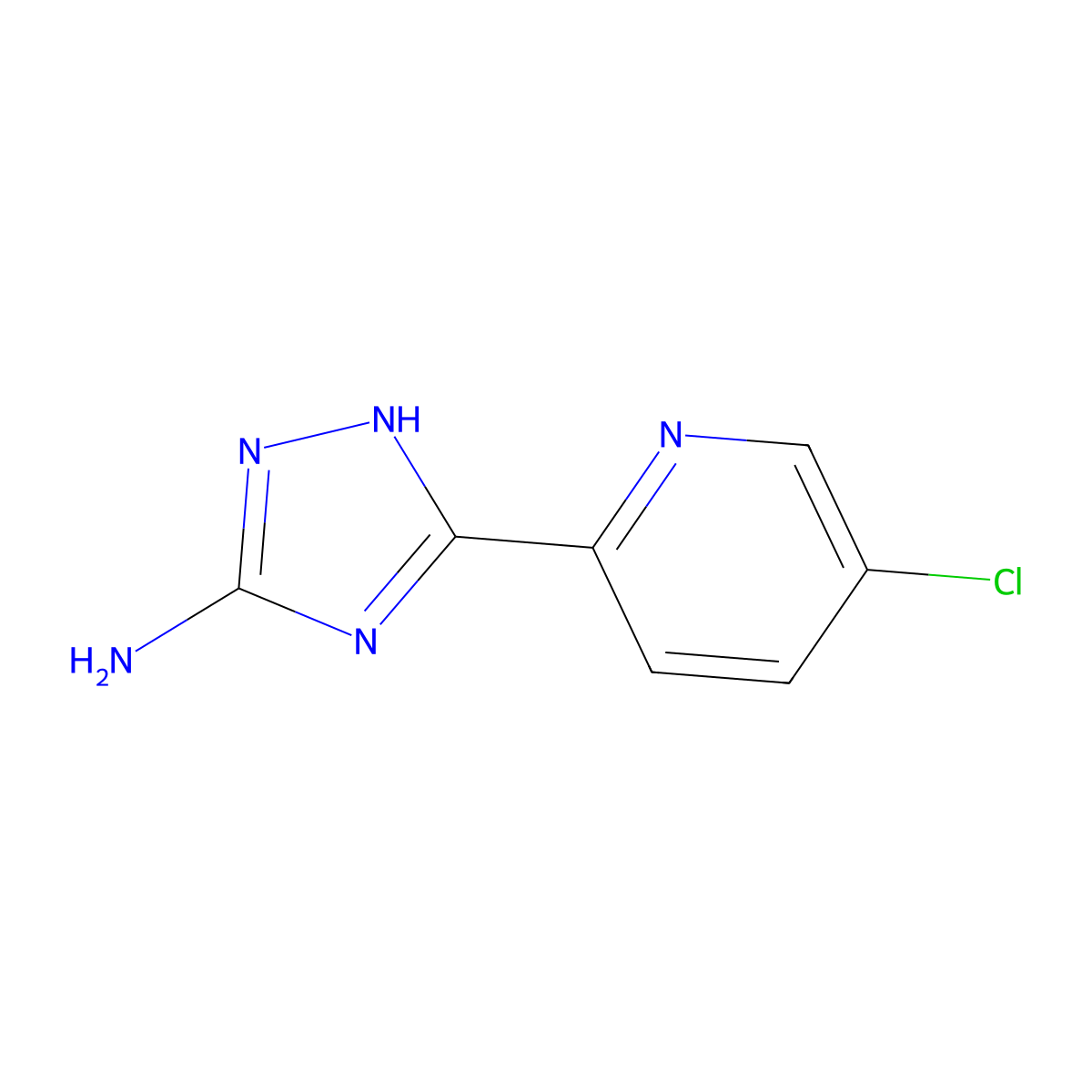 5-(5-chloro-2-pyridinyl)-1H-1,2,4-triazol-3-amine molecular structure, CAS 168893-69-4