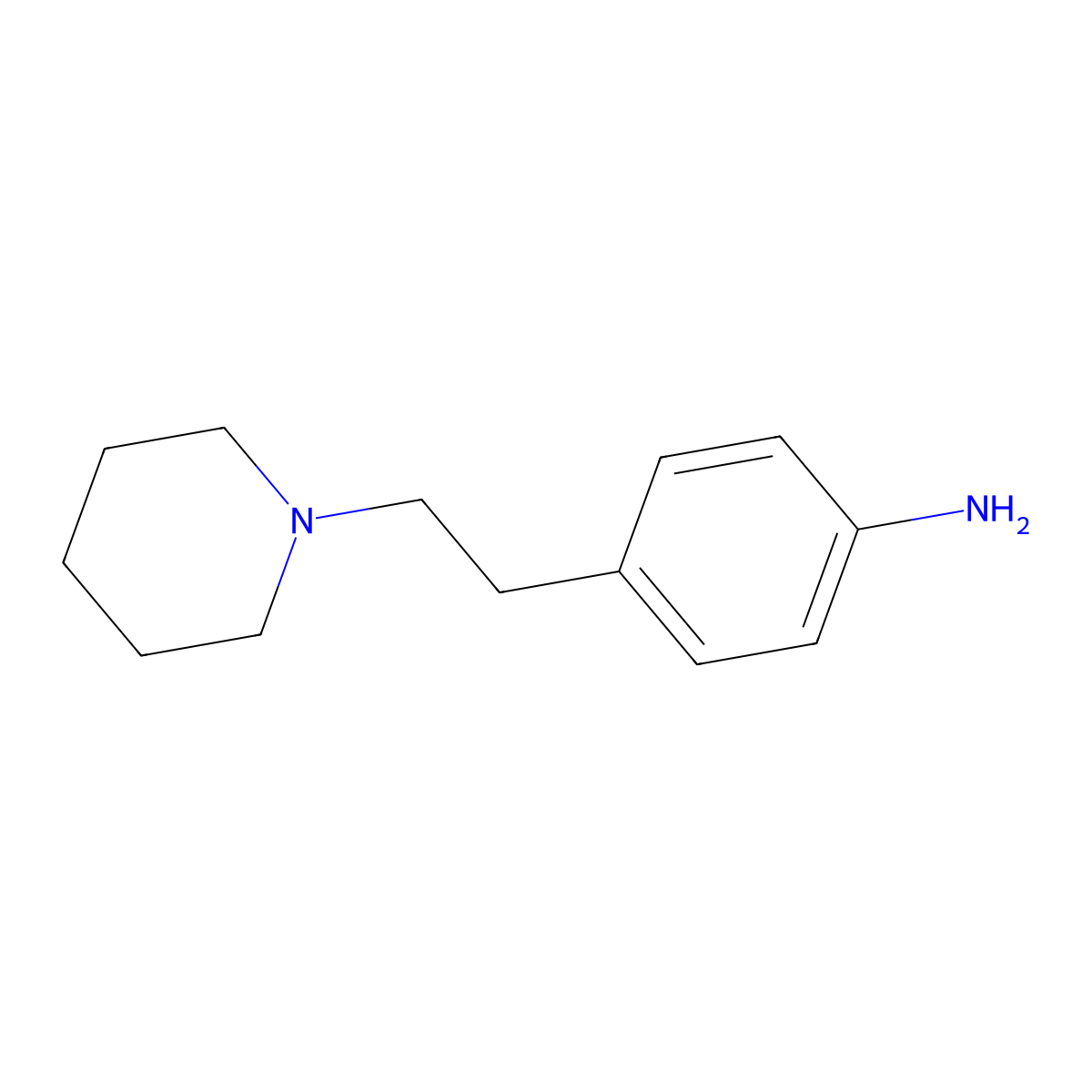 4-(2-(Piperidin-1-yl)ethyl)aniline molecular structure, CAS 168897-21-0