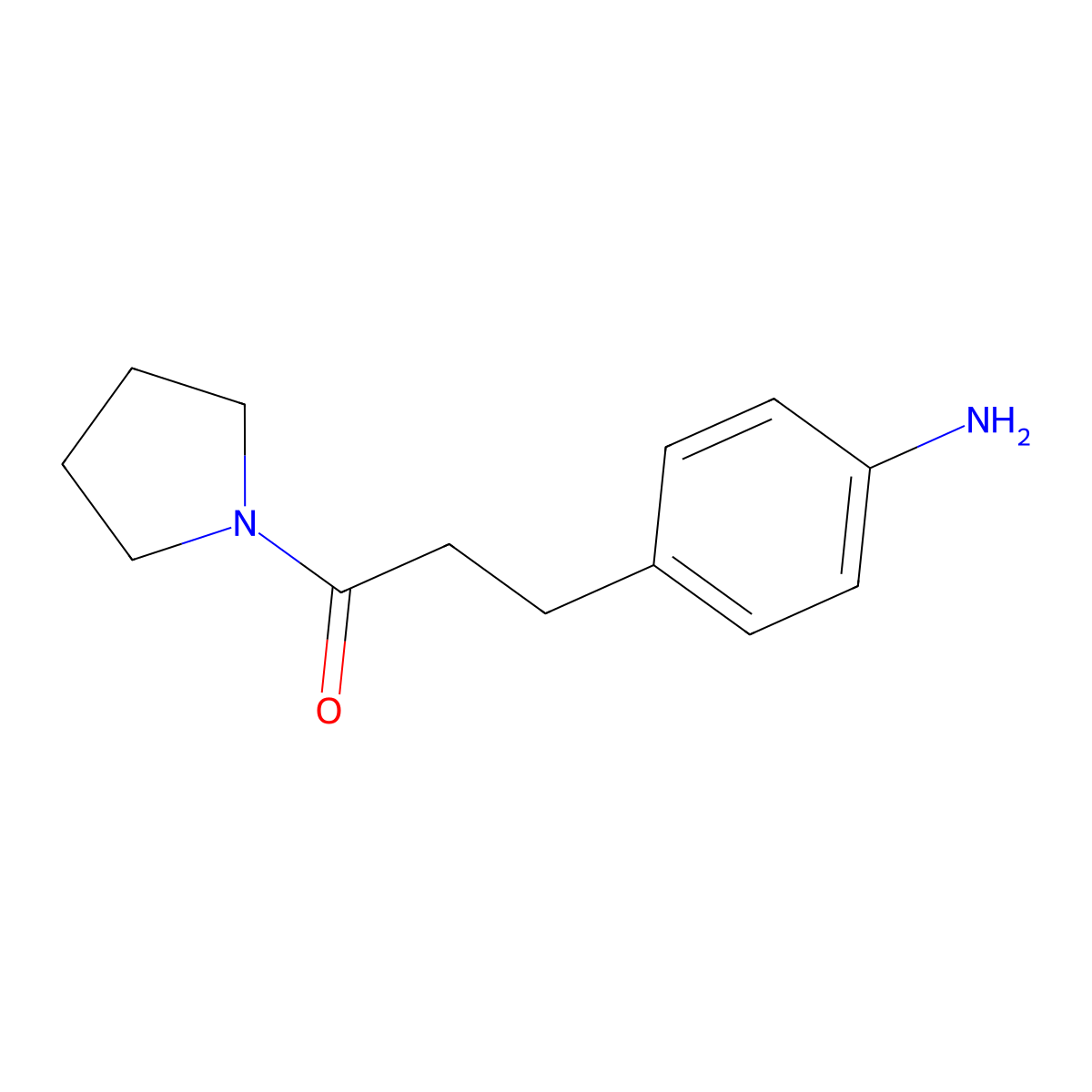 3-(4-Aminophenyl)-1-(1-pyrrolidinyl)-1-propanone molecular structure, CAS 168897-22-1