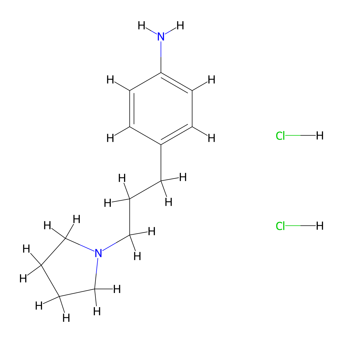 4-[3-(Pyrrolidin-1-yl)propyl]aniline dihydrochloride molecular structure, CAS 168897-23-2