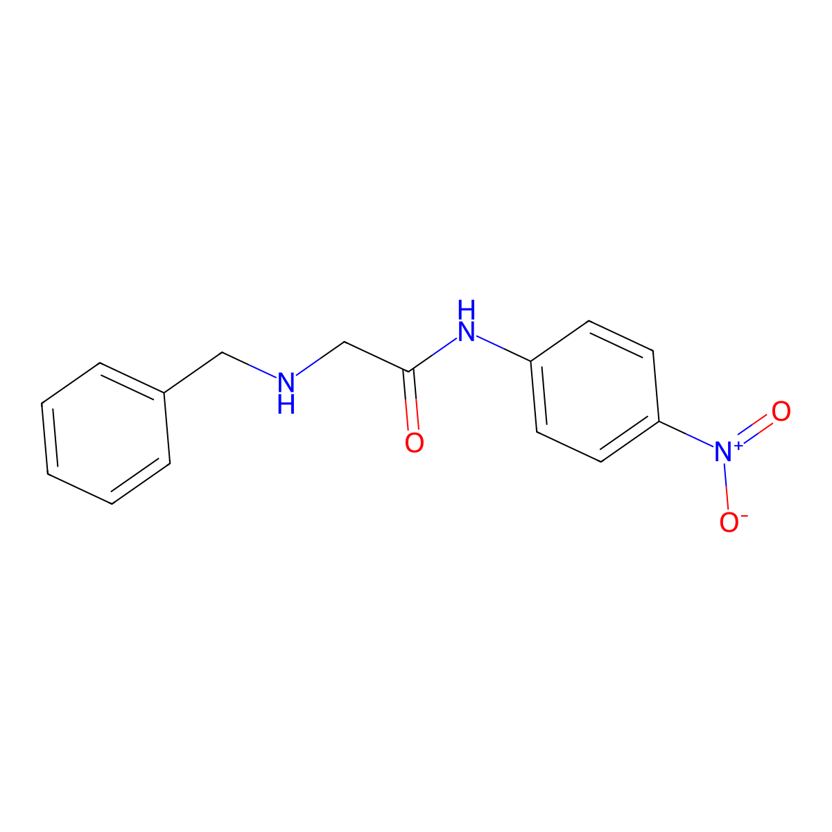 2-(benzylamino)-N-(4-nitrophenyl)acetamide molecular structure, CAS 168897-28-7