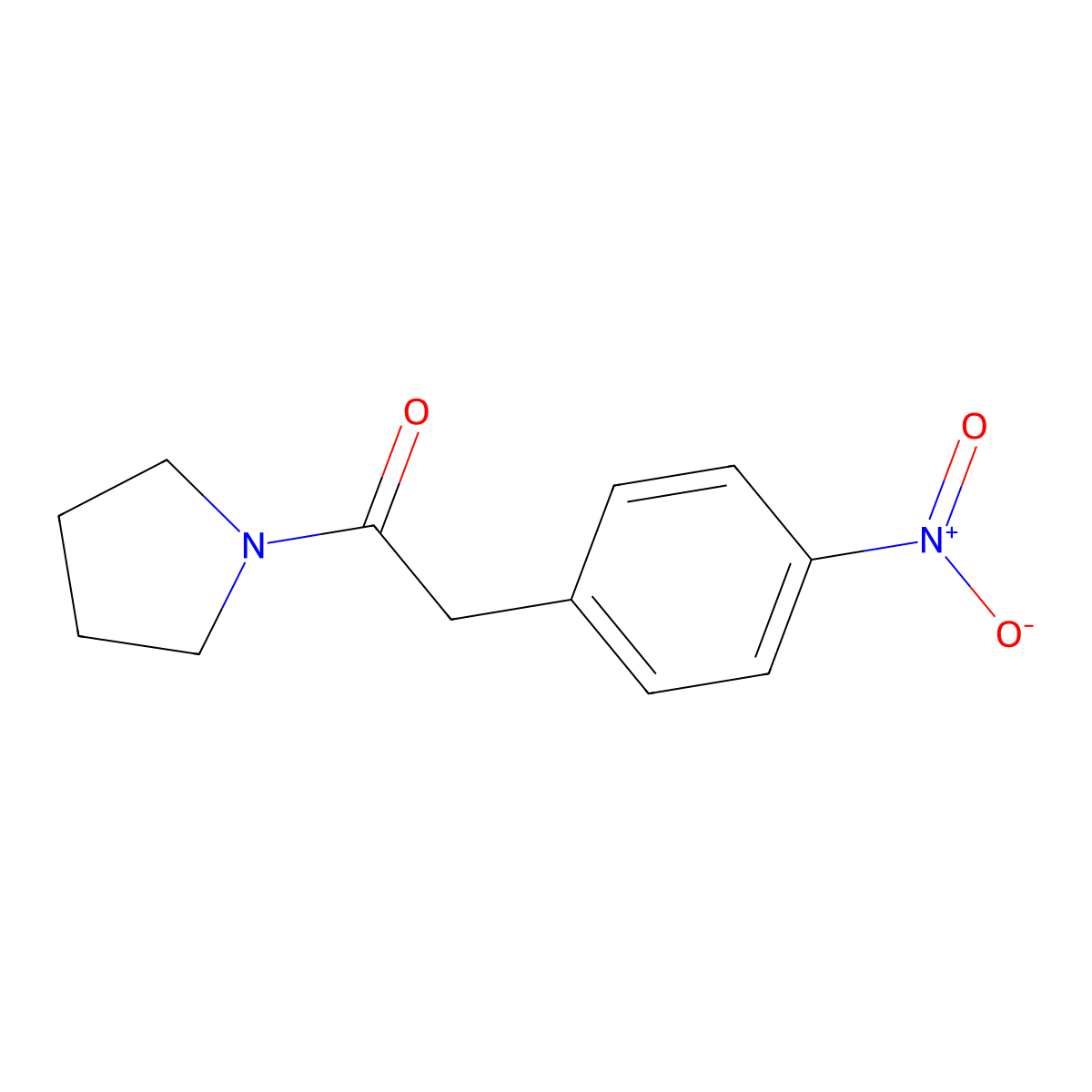 1-[(4-Nitrophenyl)acetyl]pyrrolidine molecular structure, CAS 168897-62-9
