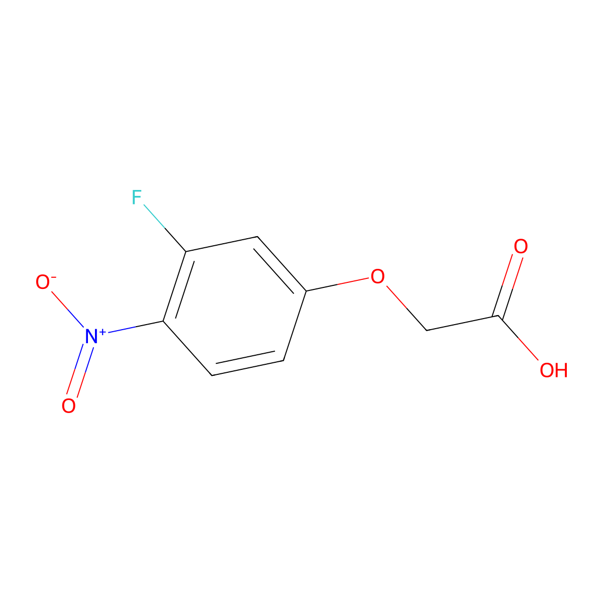 2-(3-Fluoro-4-nitrophenoxy)acetic acid molecular structure, CAS 168897-65-2