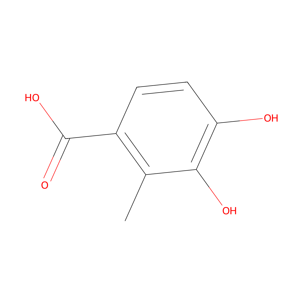 3,4-Dihydroxy-2-methylbenzoic acid molecular structure, CAS 168899-47-6