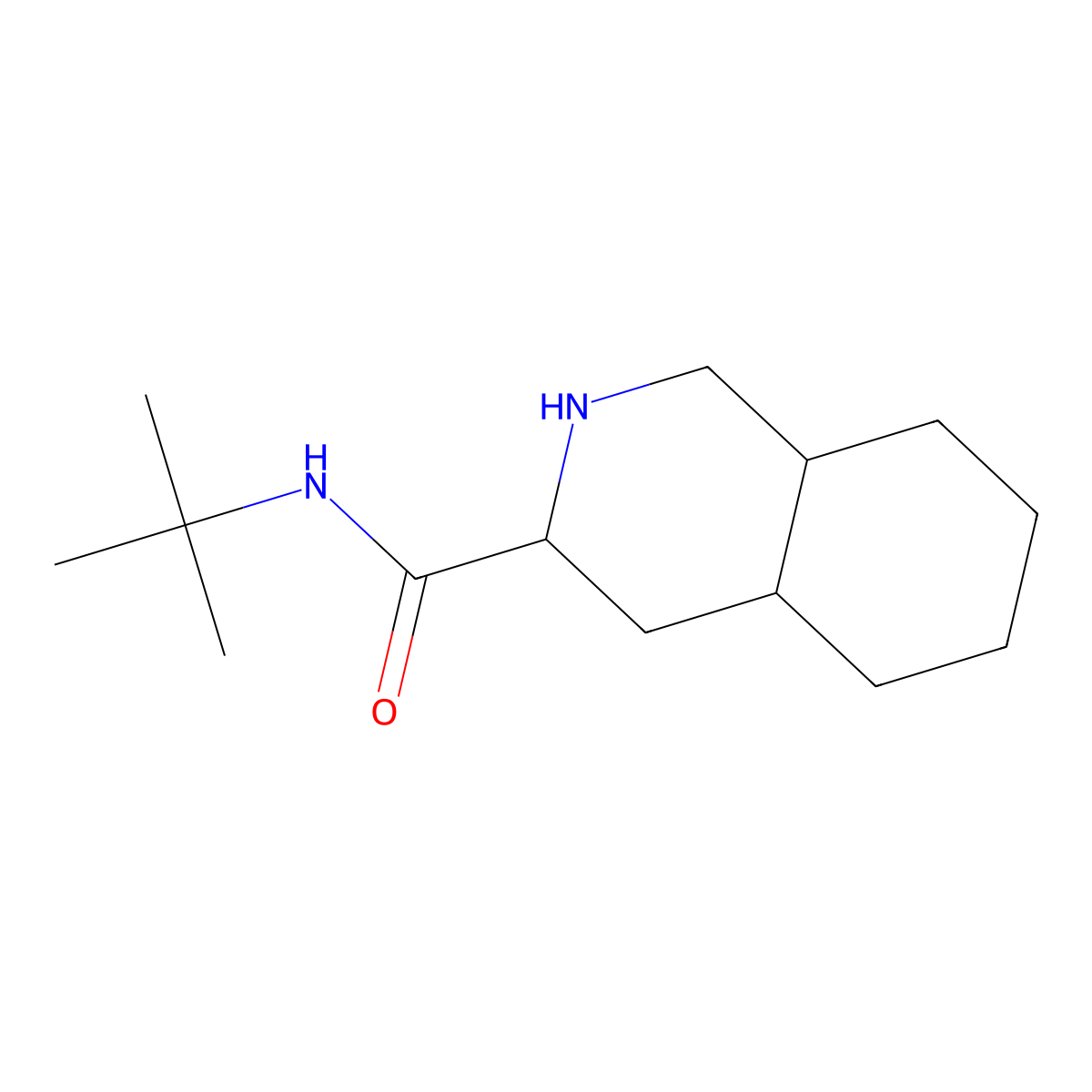 N-(tert-butyl)decahydroisoquinoline-3-carboxamide molecular structure, CAS 168899-60-3