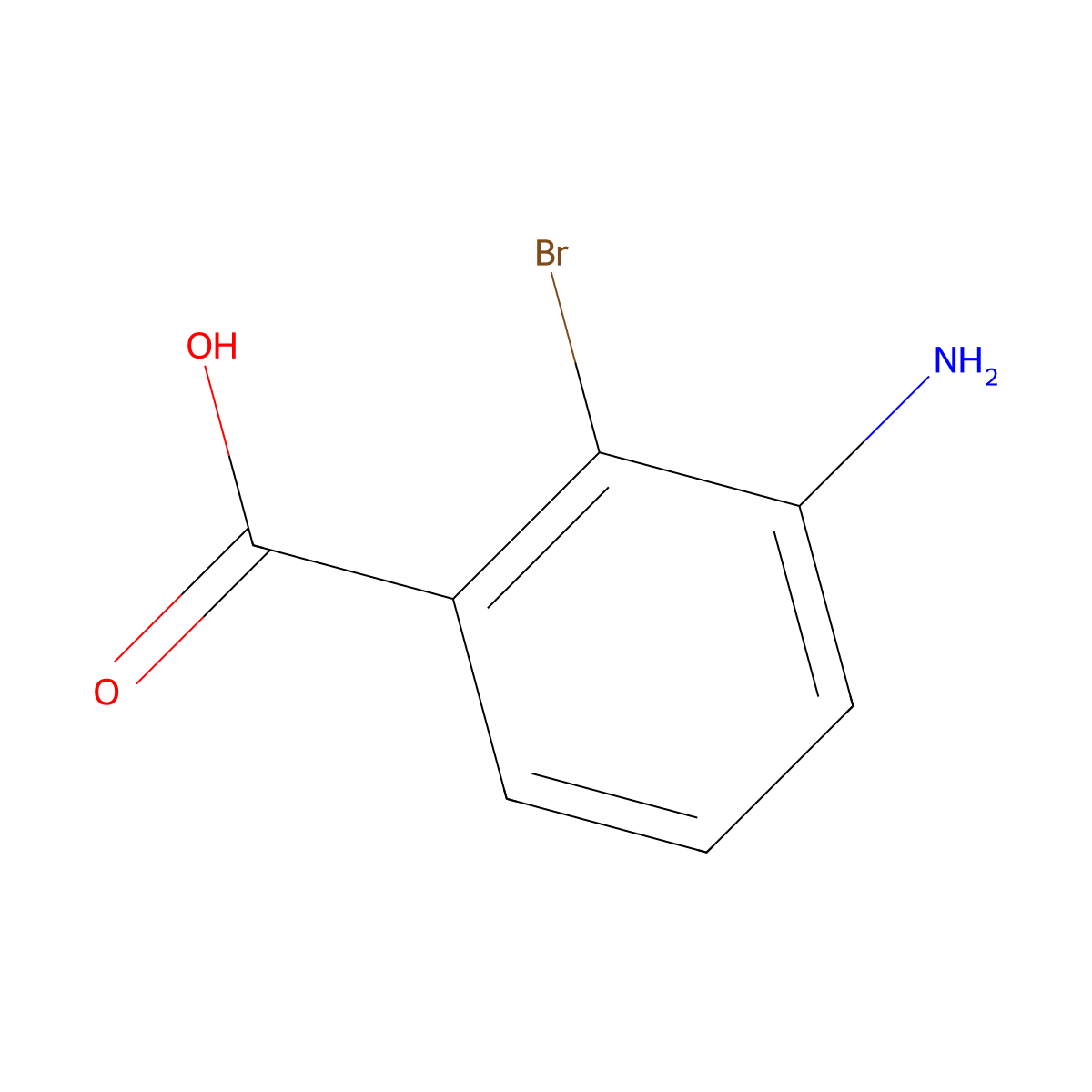 3-Amino-2-bromobenzoic acid molecular structure, CAS 168899-61-4