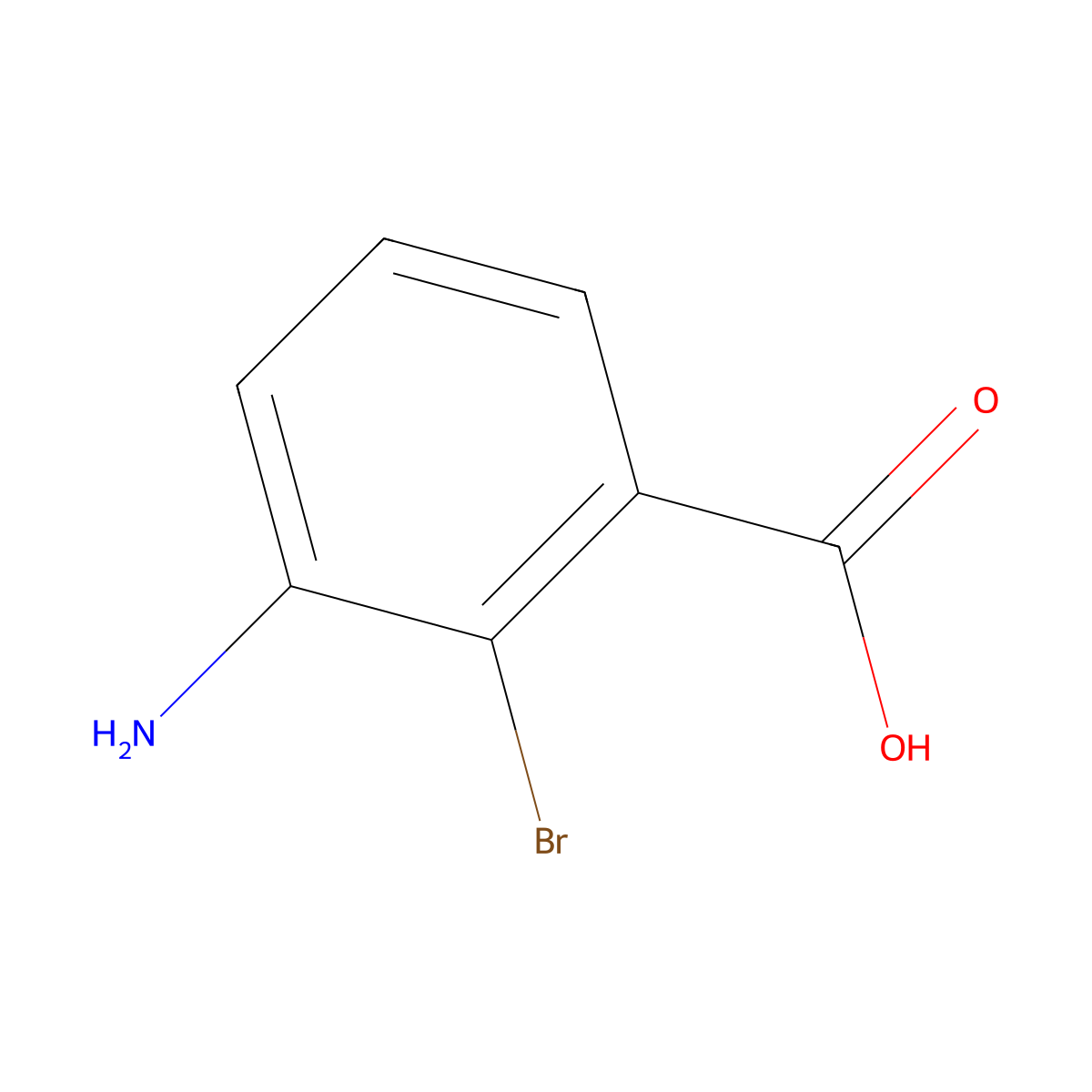 3-Amino-2-bromobenzoic acid molecular structure, CAS 168899-61-4