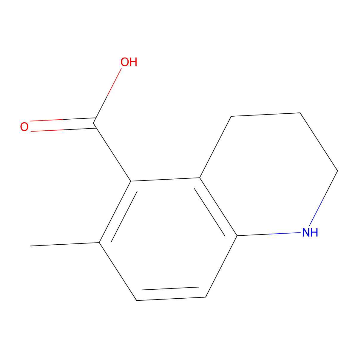 5-Quinolinecarboxylic acid, 1,2,3,4-tetrahydro-6-methyl- molecular structure, CAS 168899-62-5