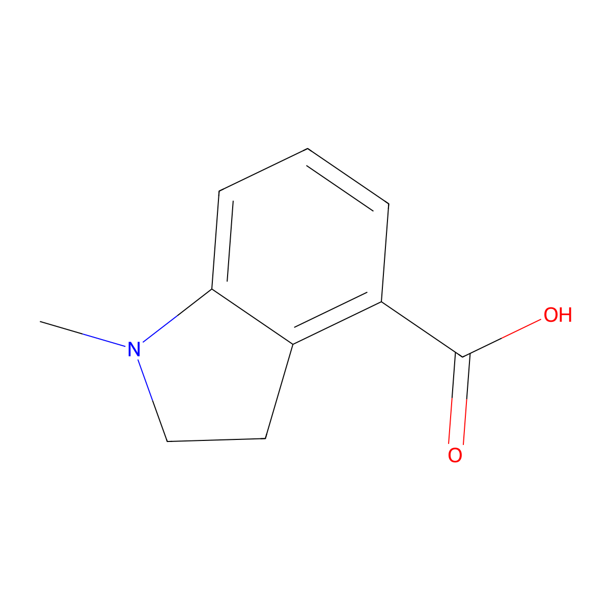 1-Methylindoline-4-carboxylic acid molecular structure, CAS 168899-63-6