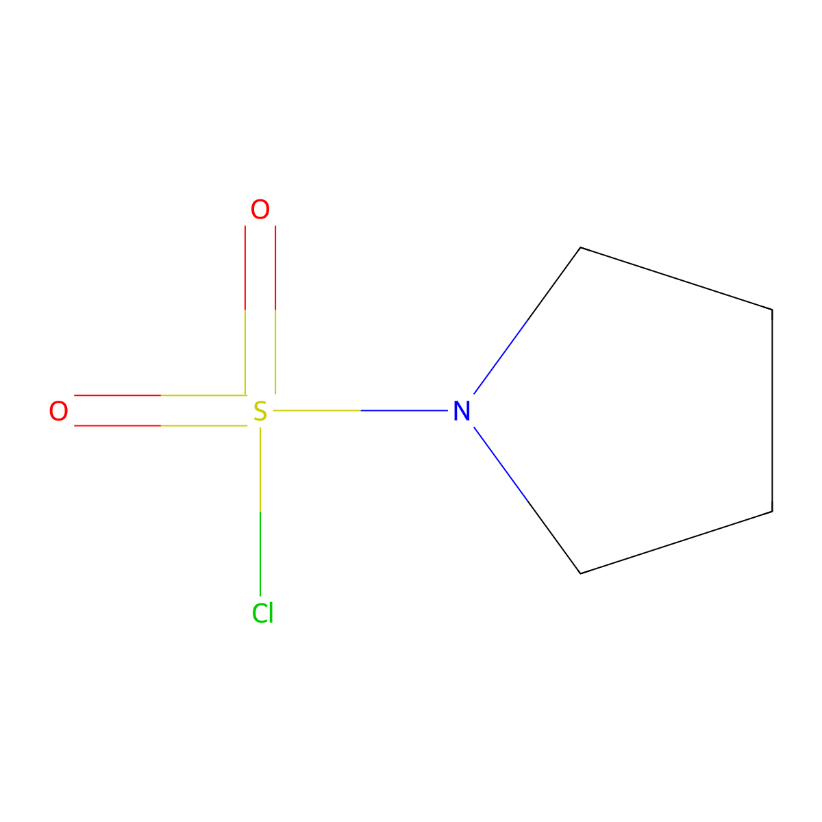 1-Pyrrolidinesulfonyl chloride molecular structure, CAS 1689-02-7