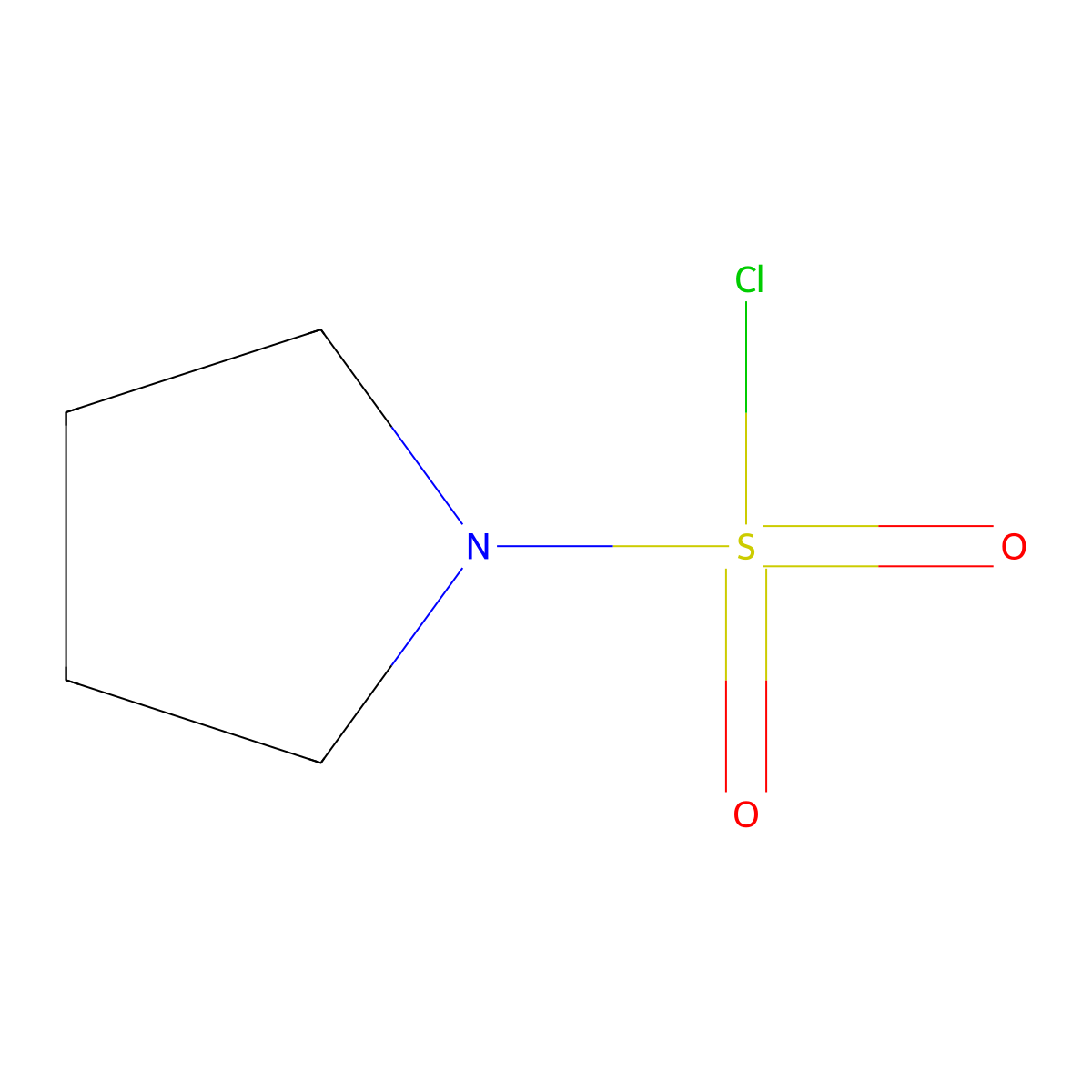 1-Pyrrolidinesulfonyl chloride molecular structure, CAS 1689-02-7