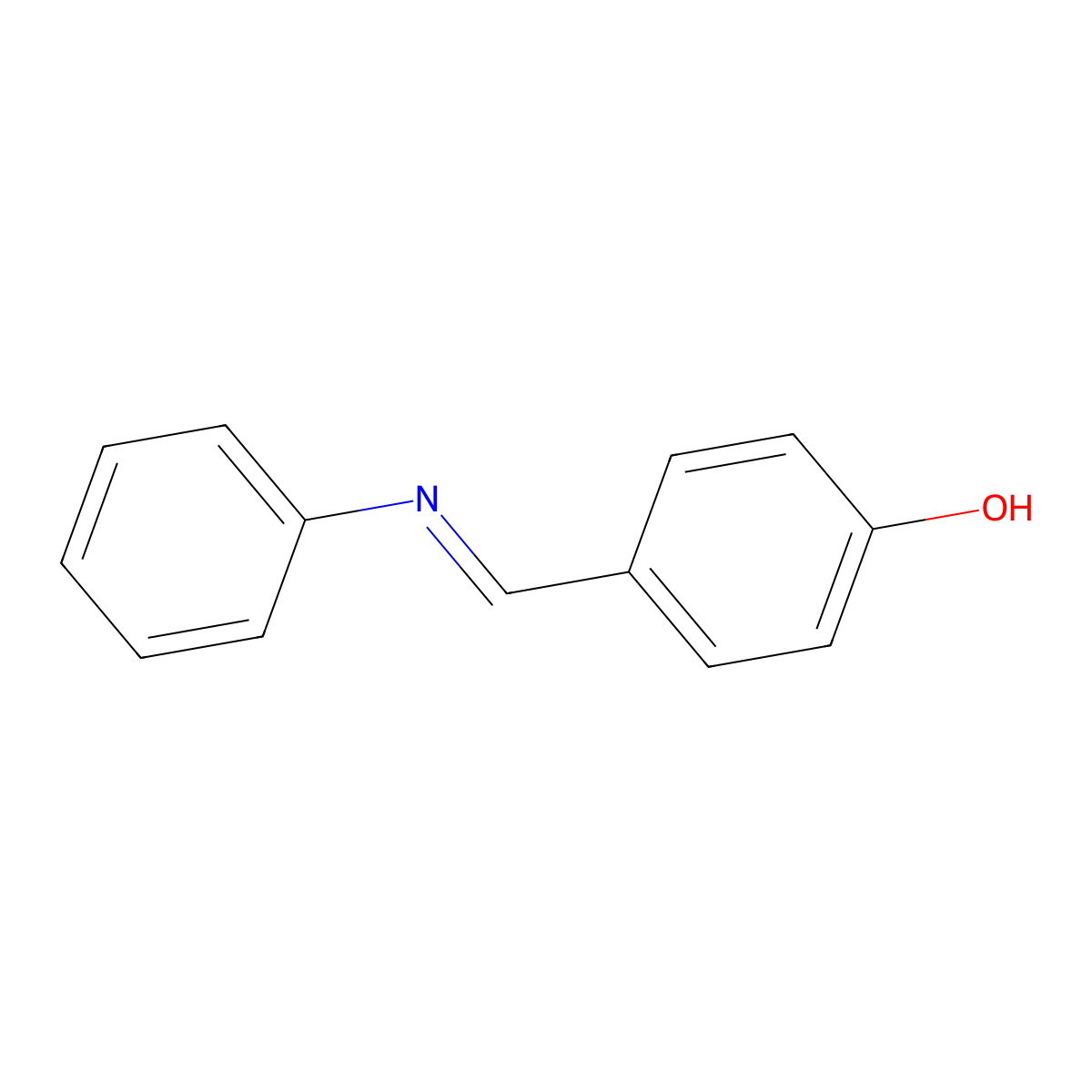 Phenol, 4-((phenylimino)methyl)- molecular structure, CAS 1689-73-2