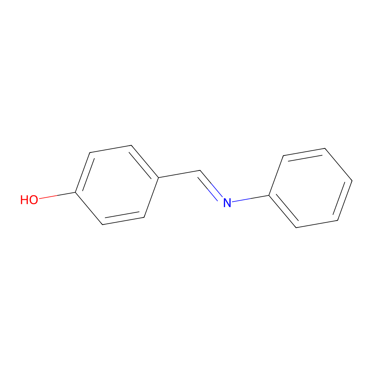 Phenol, 4-((phenylimino)methyl)- molecular structure, CAS 1689-73-2