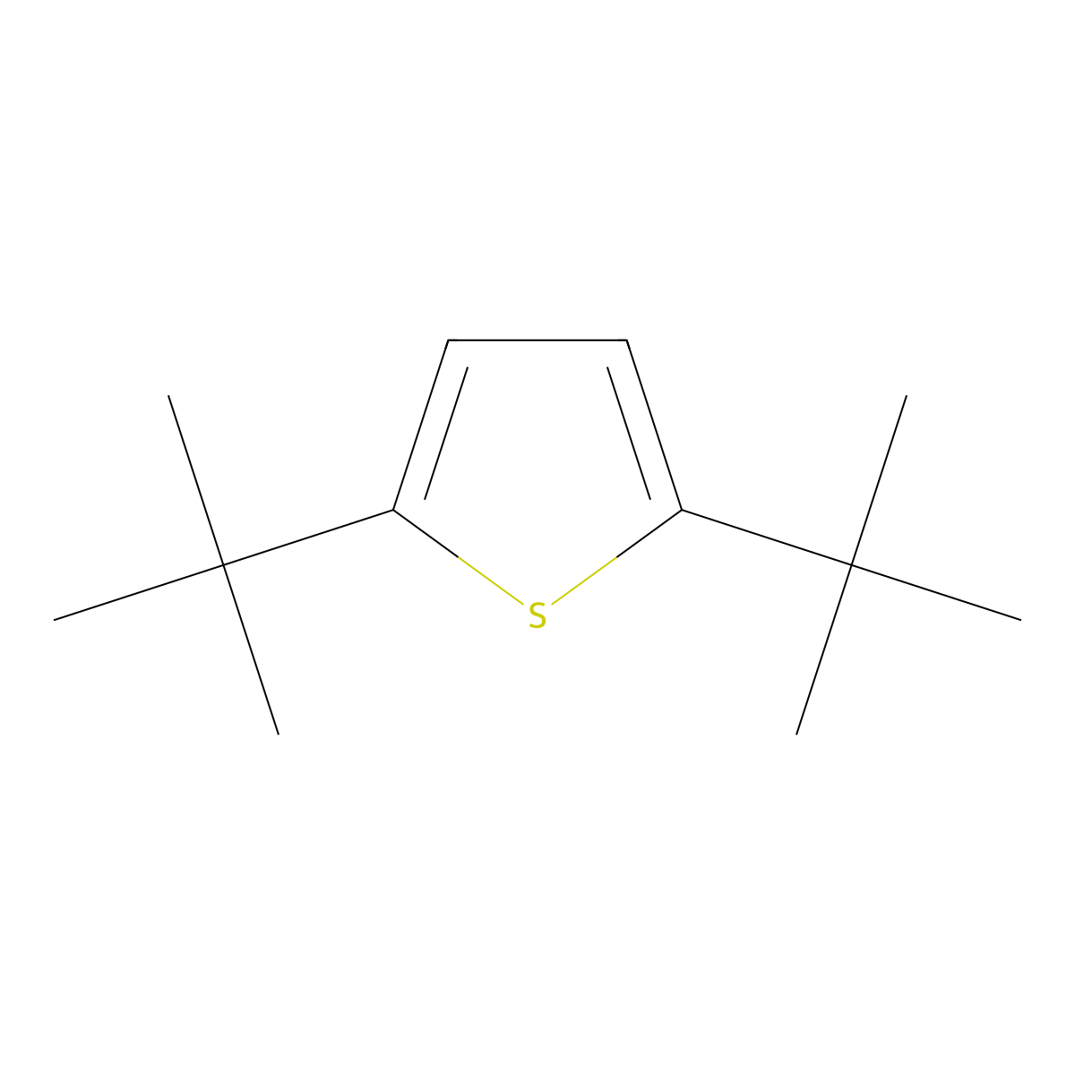 2,5-Di-tert-butylthiophene molecular structure, CAS 1689-77-6