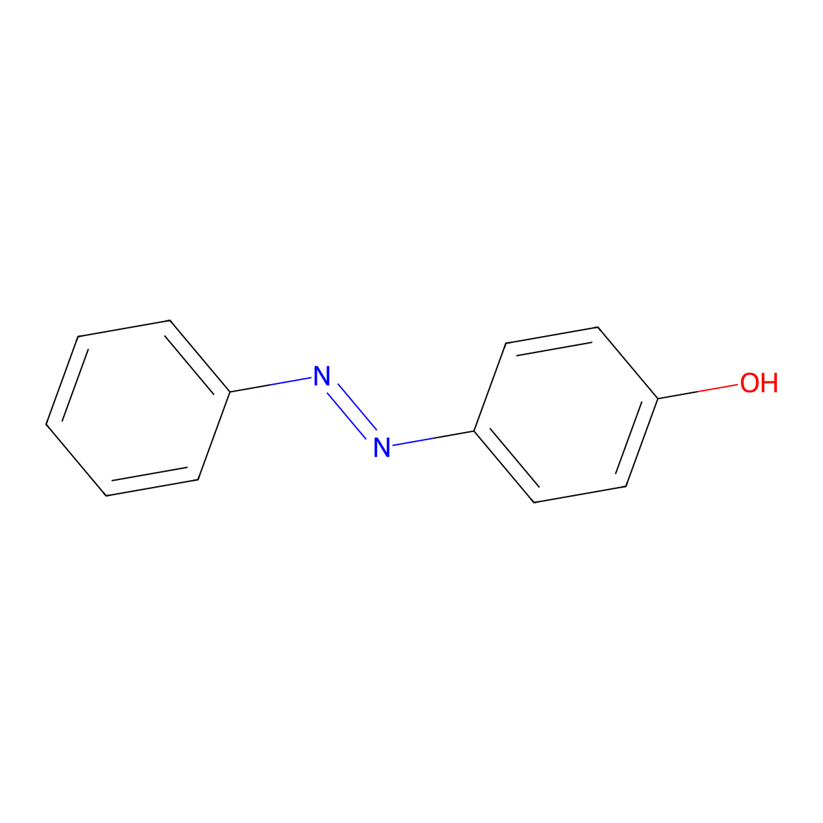 4-Hydroxyazobenzene molecular structure, CAS 1689-82-3
