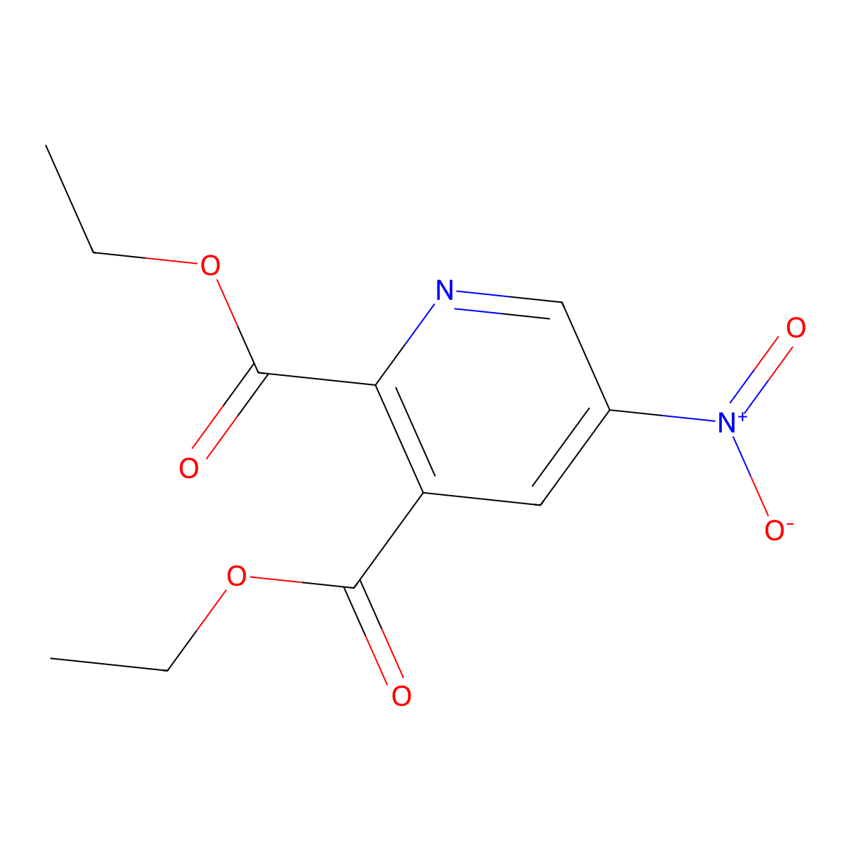 Diethyl 5-nitropyridine-2,3-dicarboxylate molecular structure, CAS 168901-40-4