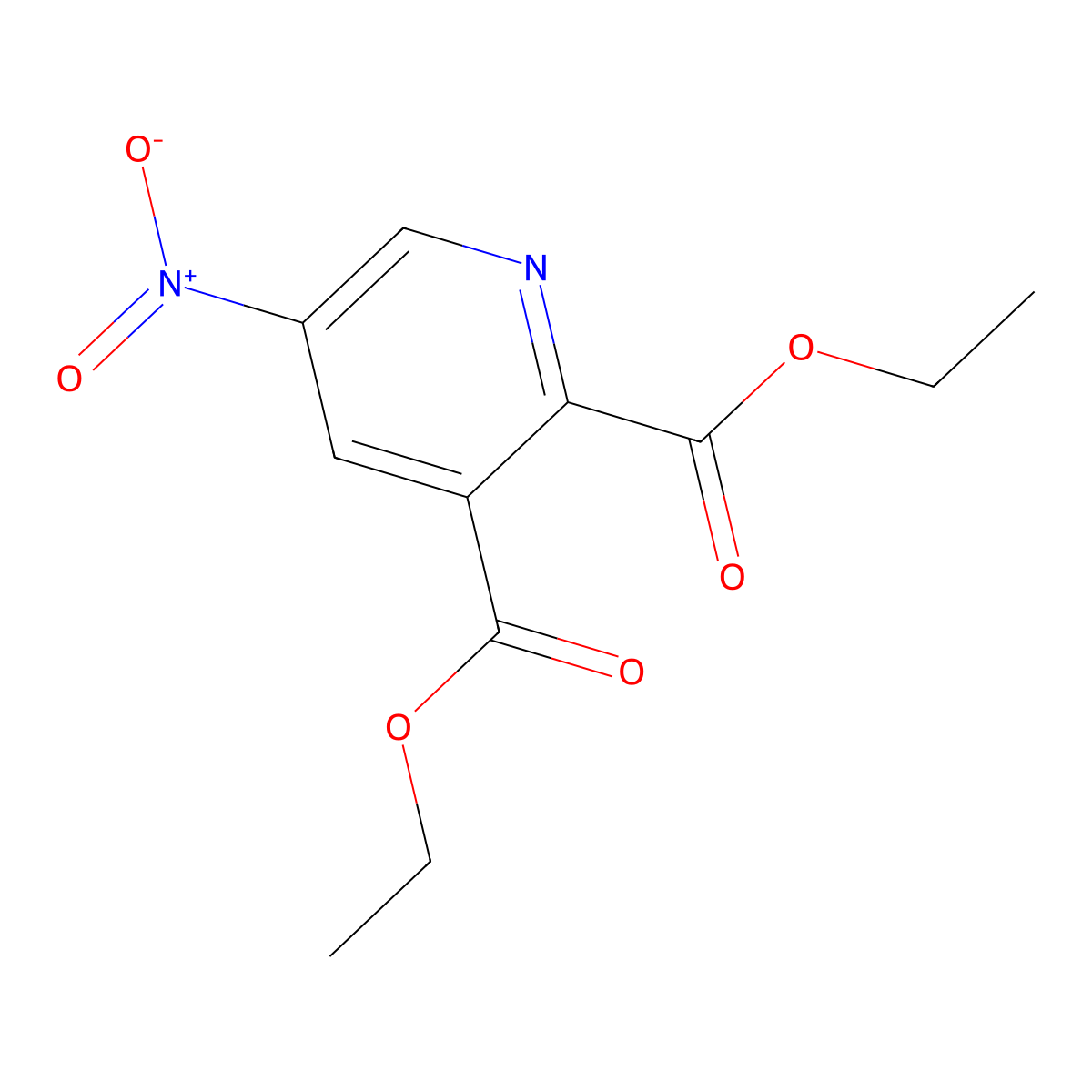 Diethyl 5-nitropyridine-2,3-dicarboxylate molecular structure, CAS 168901-40-4
