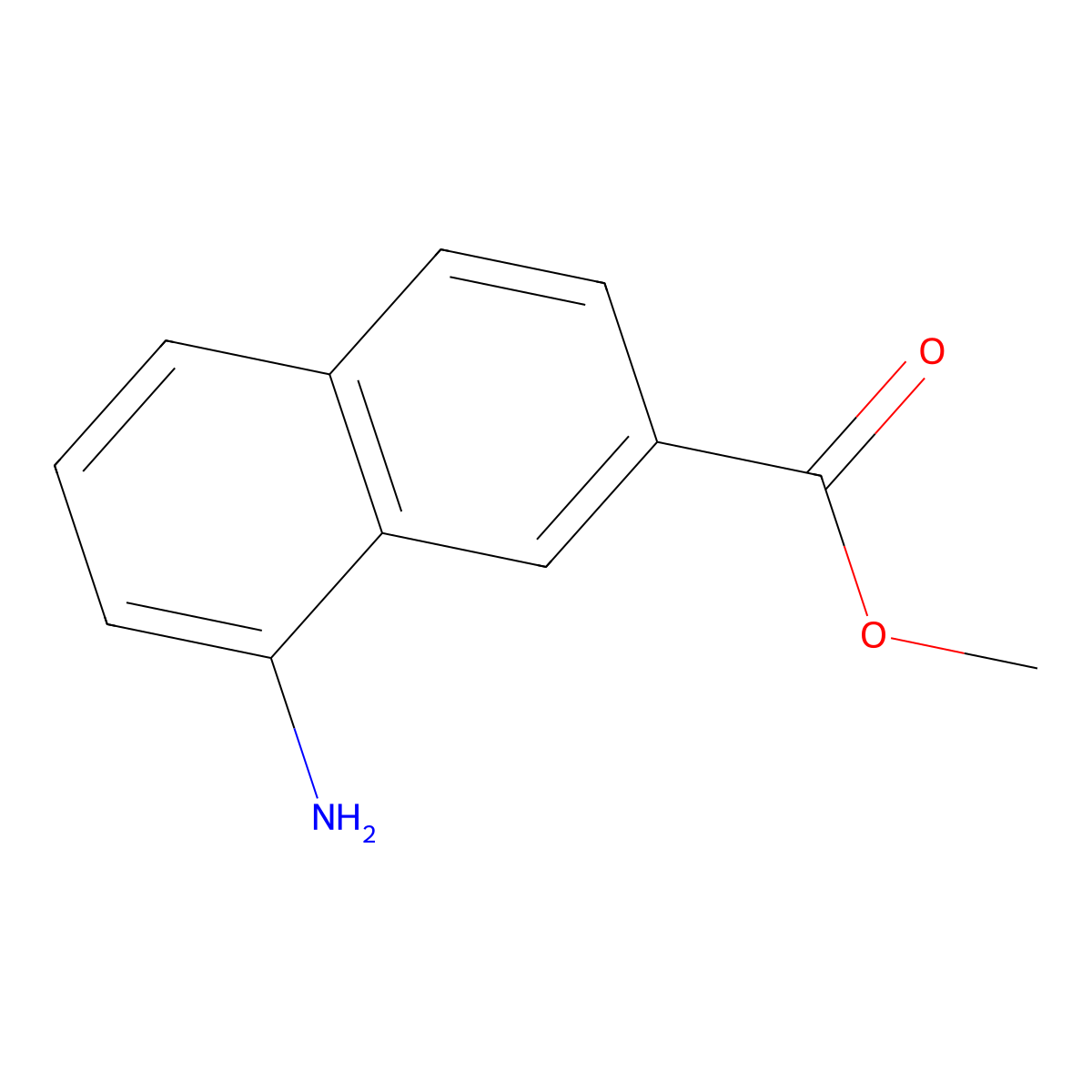 Methyl 8-amino-2-naphthoate molecular structure, CAS 168901-53-9