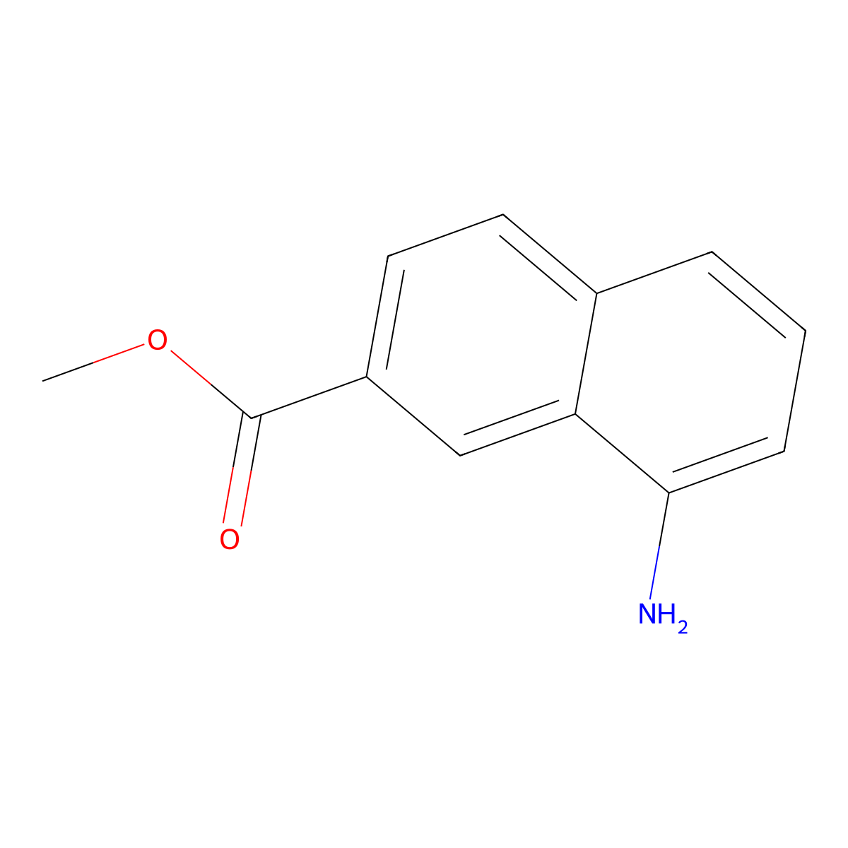 Methyl 8-amino-2-naphthoate molecular structure, CAS 168901-53-9